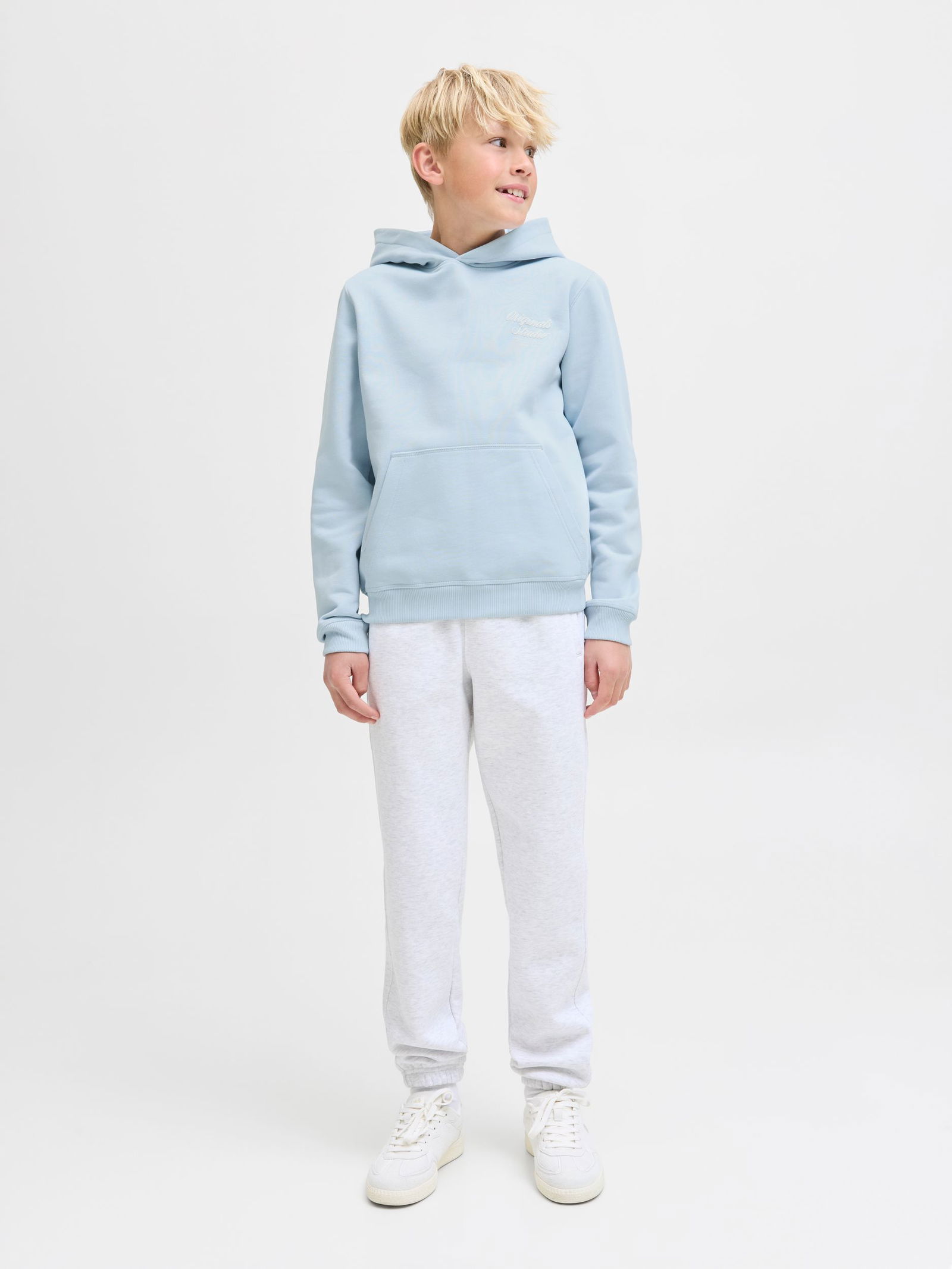 Jack&Jones |  JORNORREBRO TYPO BACK SWEAT HOOD SN JNR | 176 | skyway
