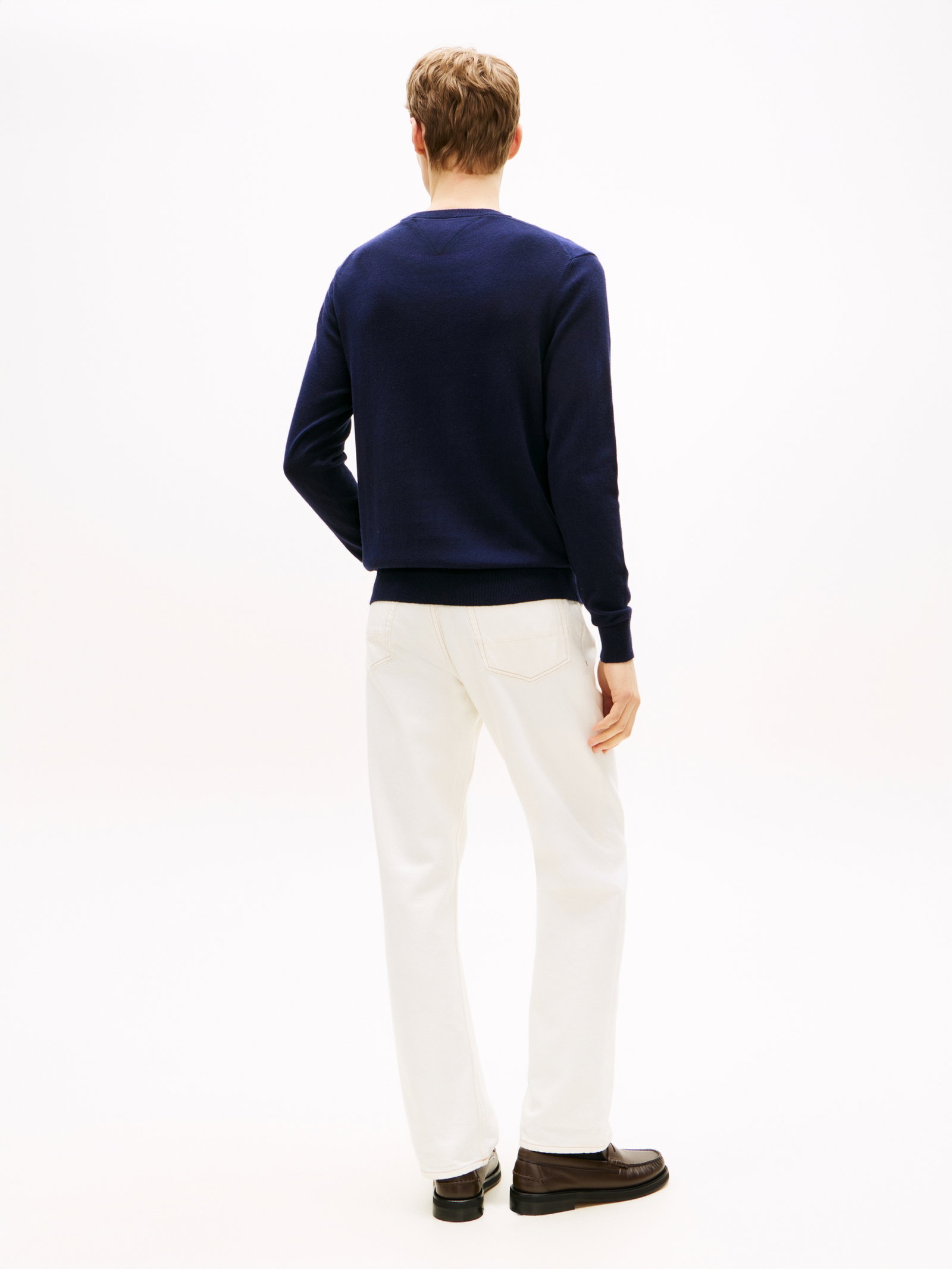PIMA ORG CTN CASHMERE CREW NECK, BLUE #12