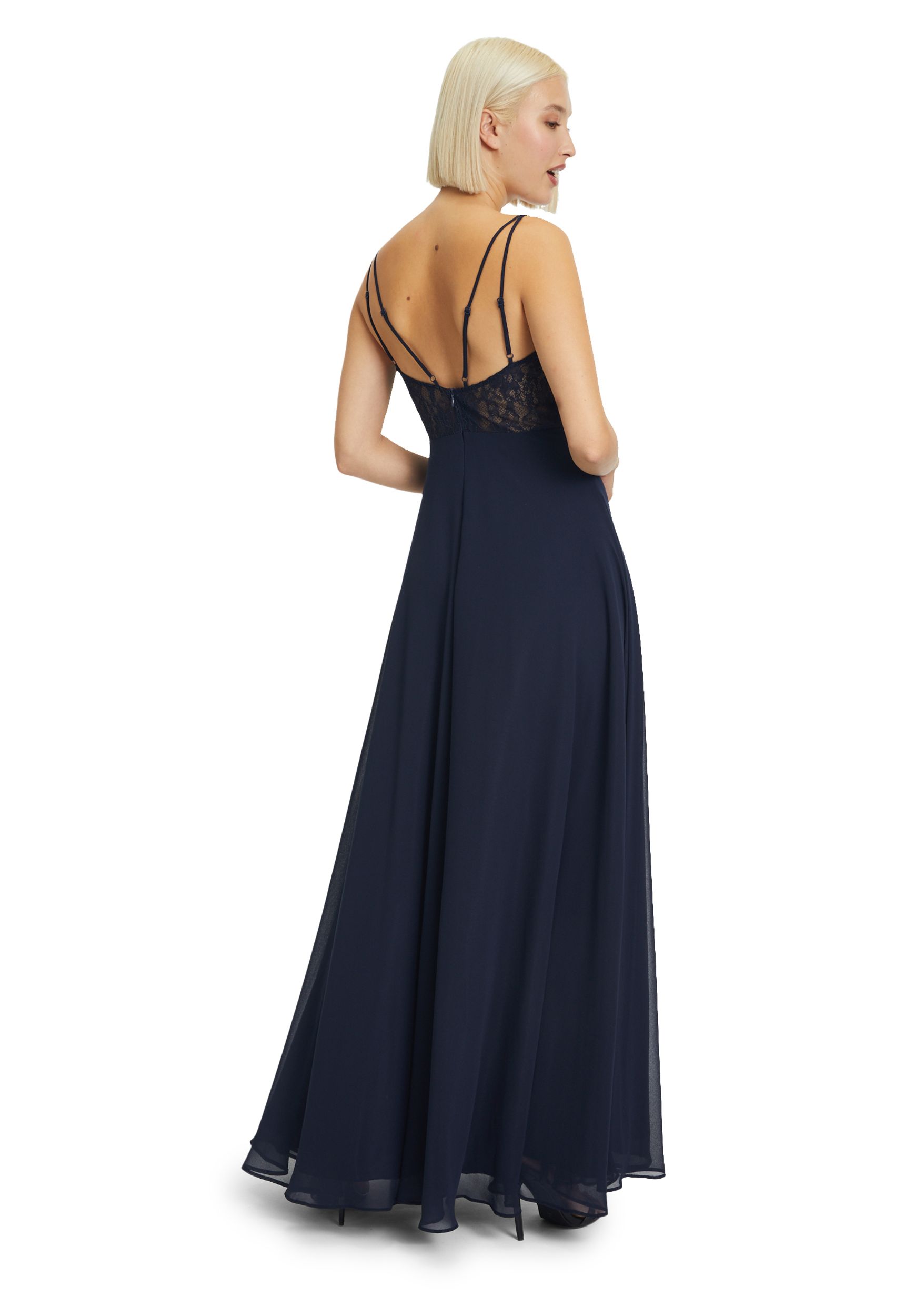 Vera Mont Abito Da Sera Donna – Eleganza Moderna In Raso, Modello Avvolgente, Colore Blu