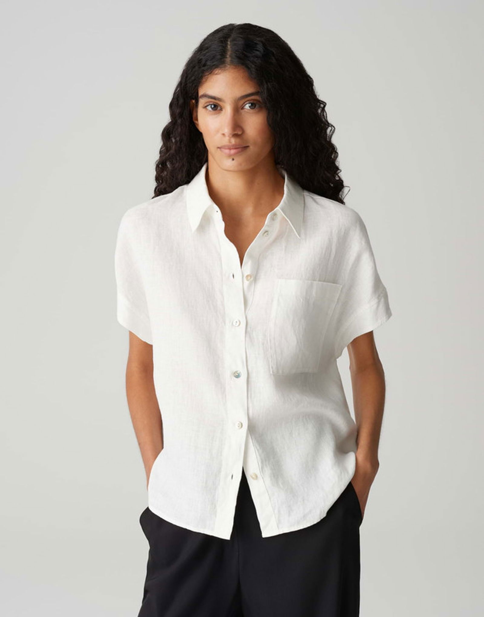 Opus |  Opus Druckbluse  | 40 | milk