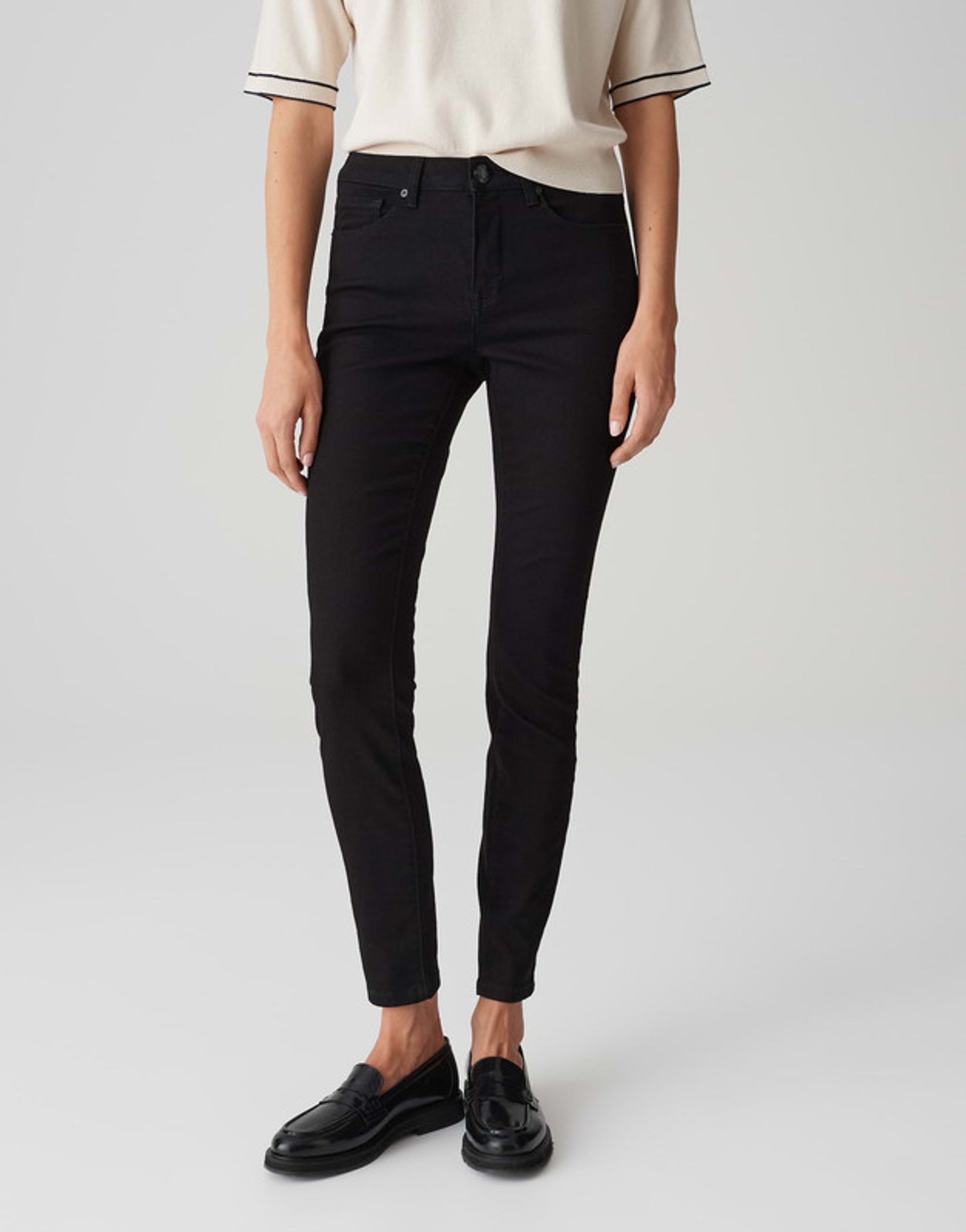 Opus |  Opus Schmale Hose  | black