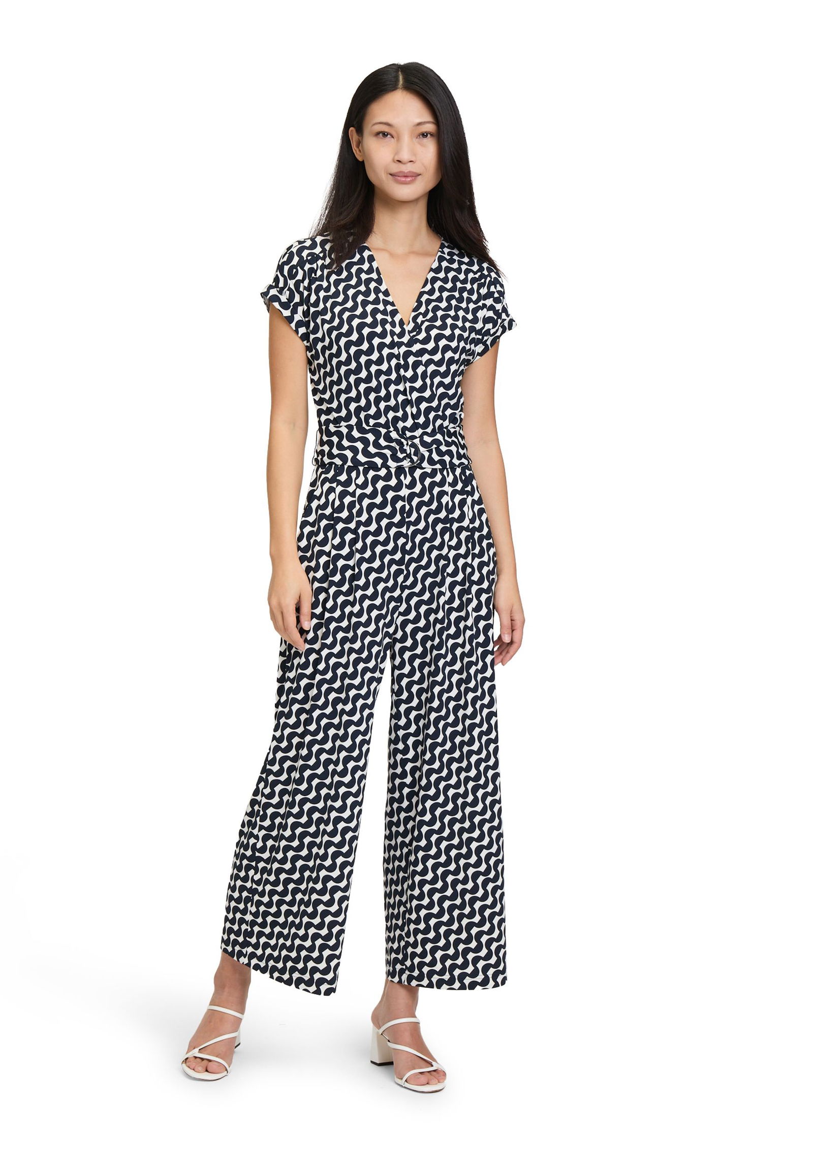 Betty Barclay | Betty Barclay Jumpsuit | 46 | dunkelblau/weiß