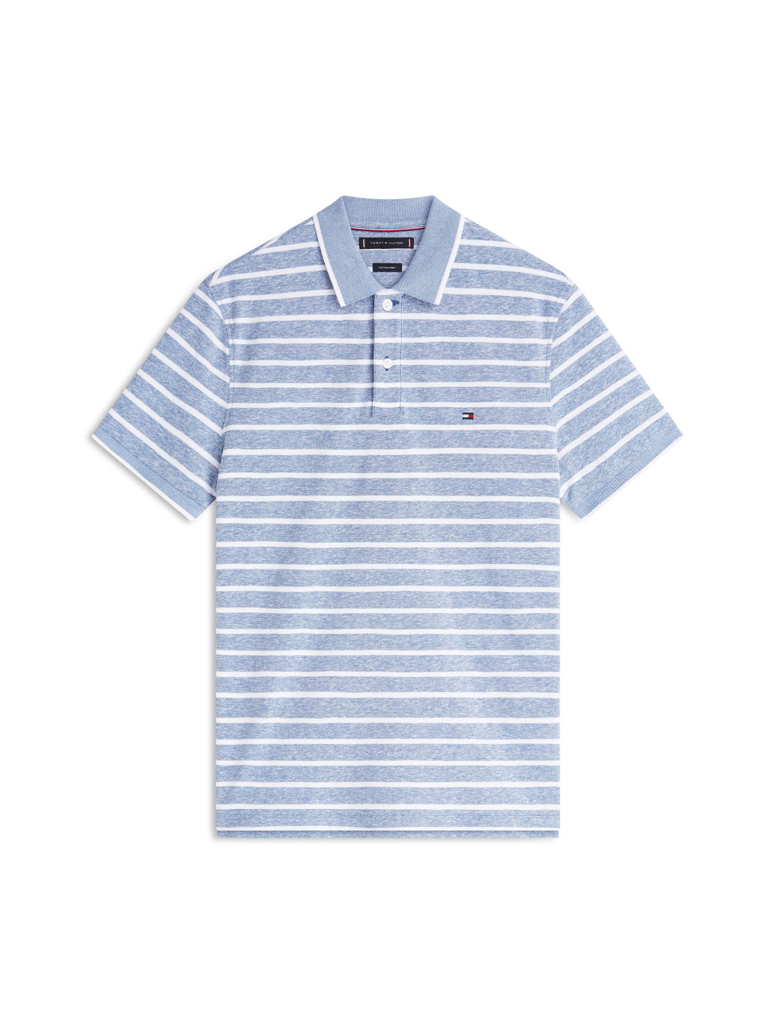 Tommy Hilfiger |  Tommy Hilfiger Poloshirt  | M | breton stp/ desert sky/ ecru