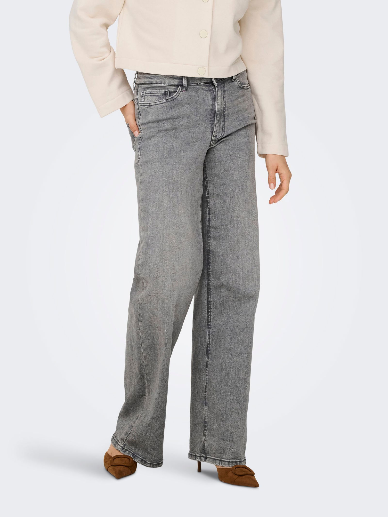 JDY | JDY Schlaghose | M/32 | light grey denim