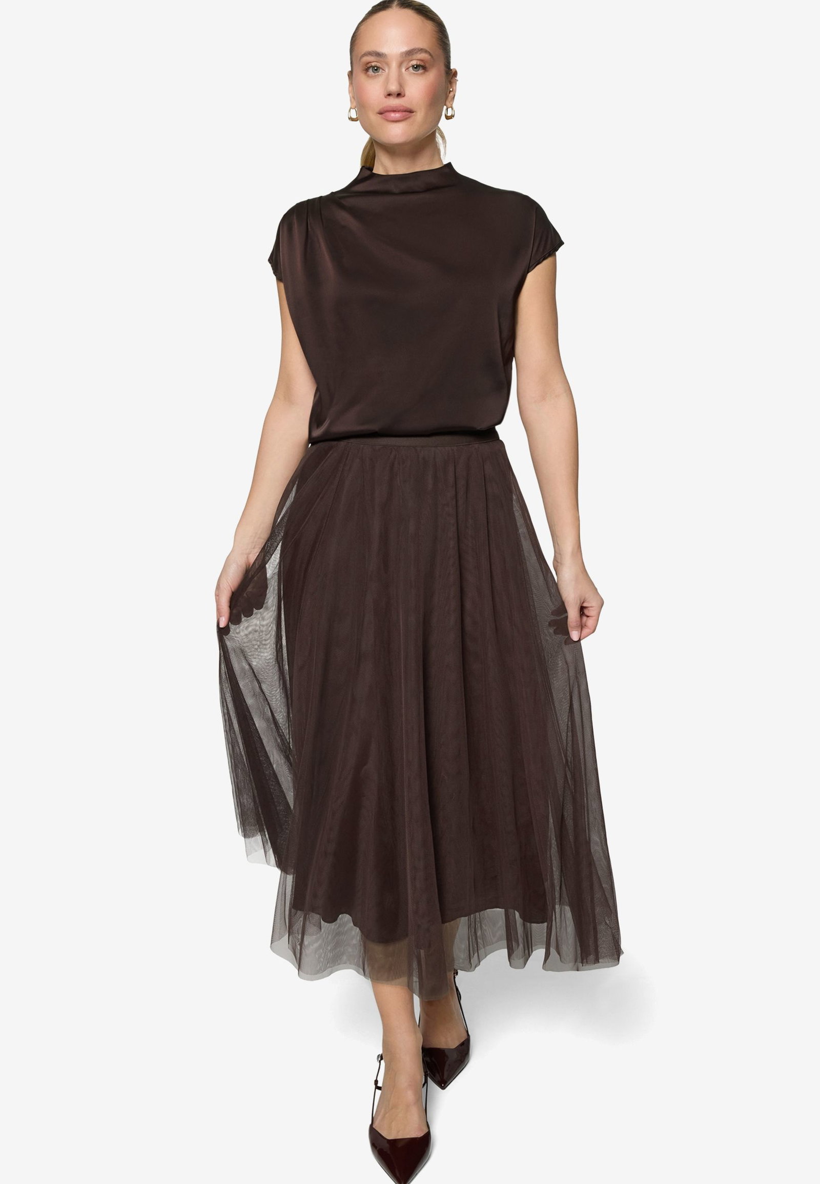 Zero |  Zero Druckbluse  | 38 | chocolate plum