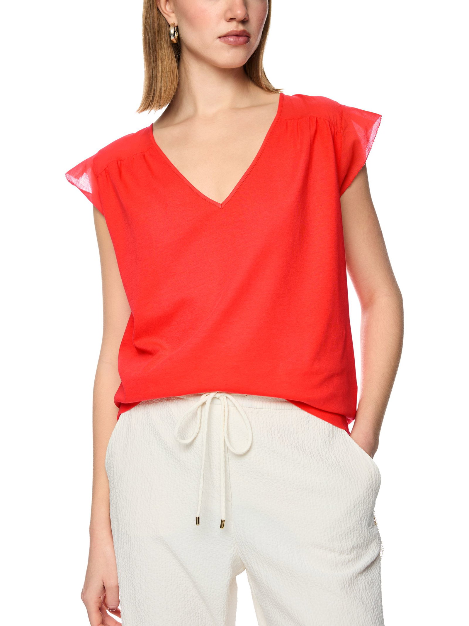 Marc Cain Collections |  Marc Cain Collections Top  | 40 | bright tomato