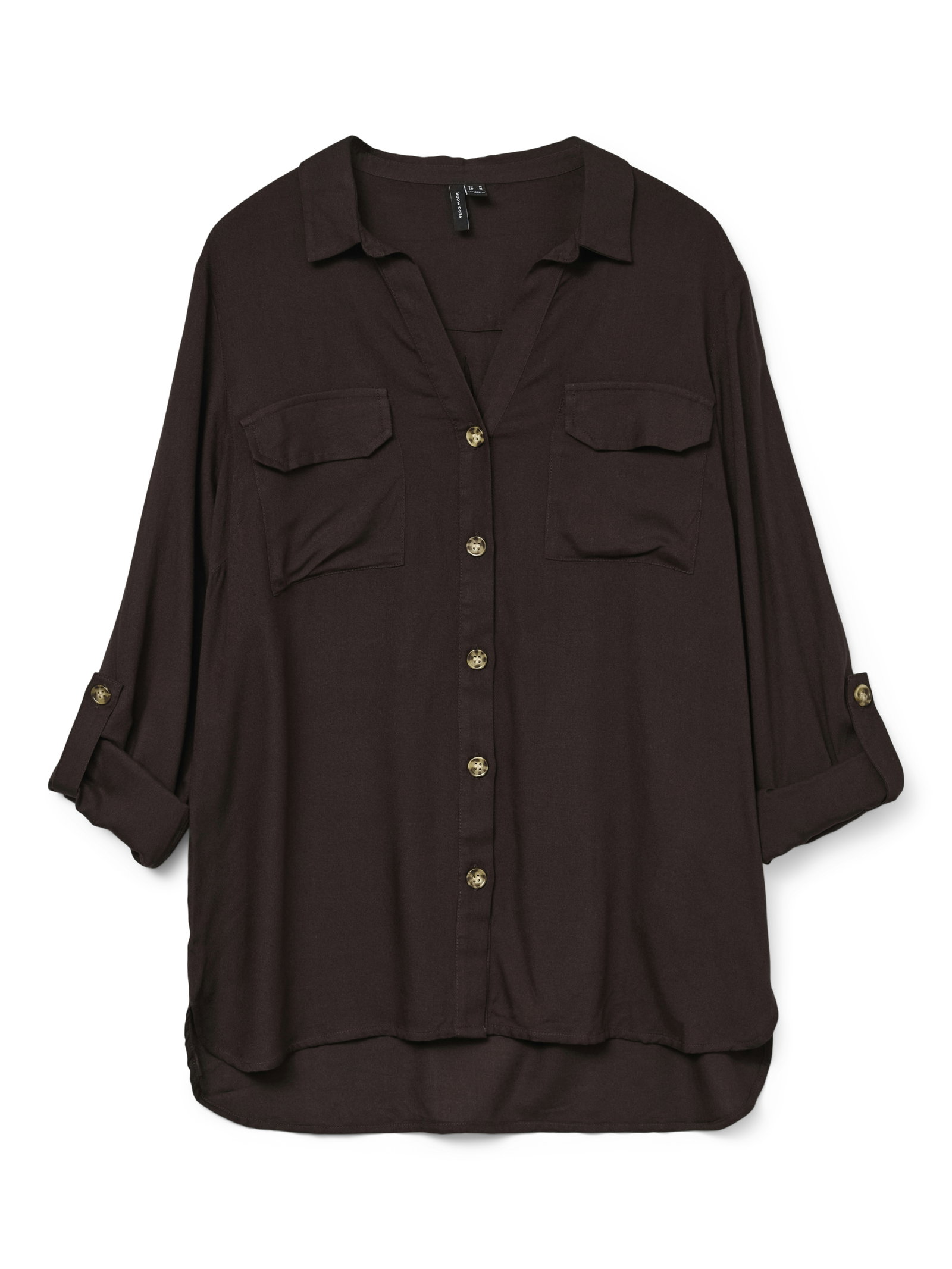 VMBUMPY L/S SHIRT NEW WVN NOOS, Chocolate Torte #1
