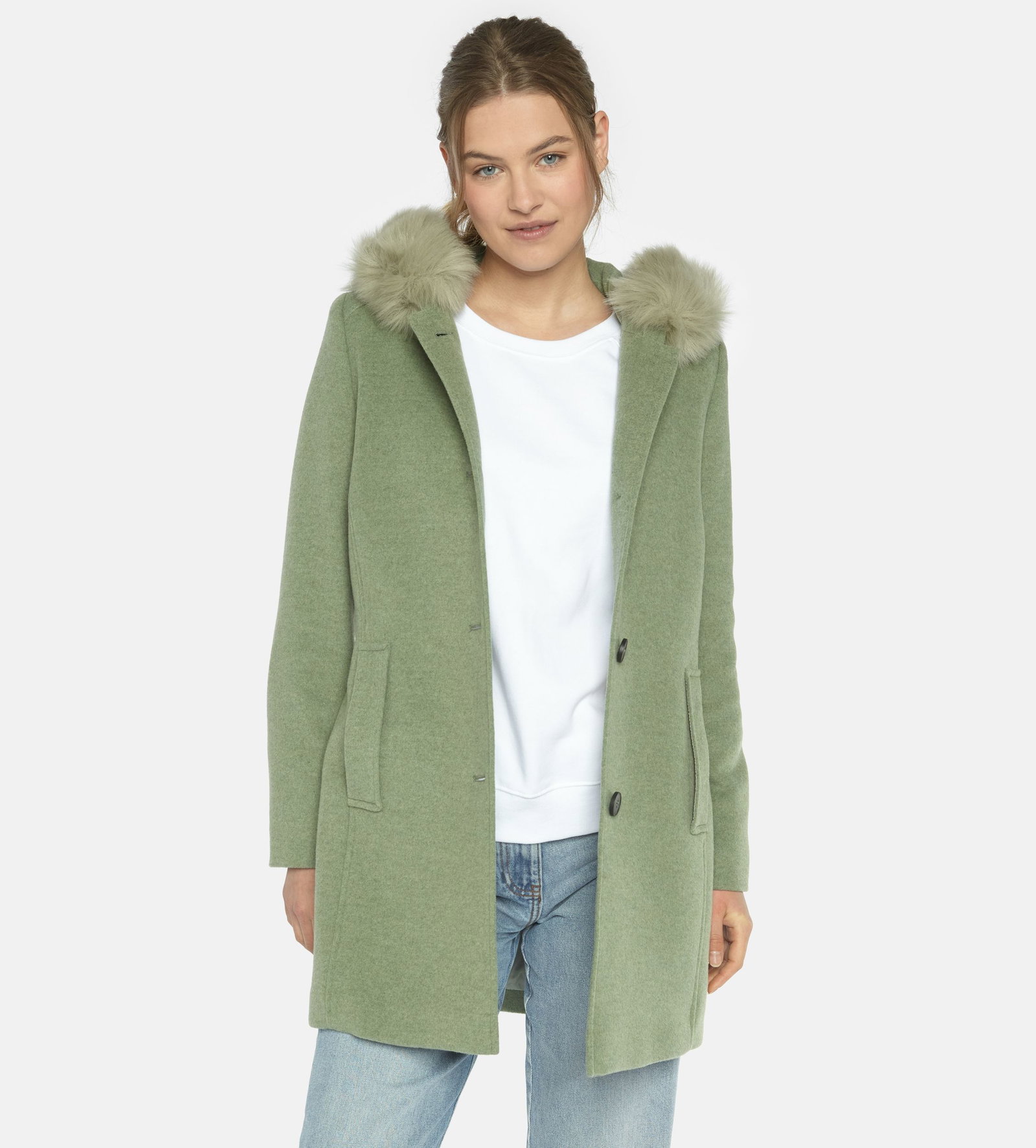 Fuchs & Schmitt |  Fuchs & Schmitt Wollmantel  | 40 | salbei