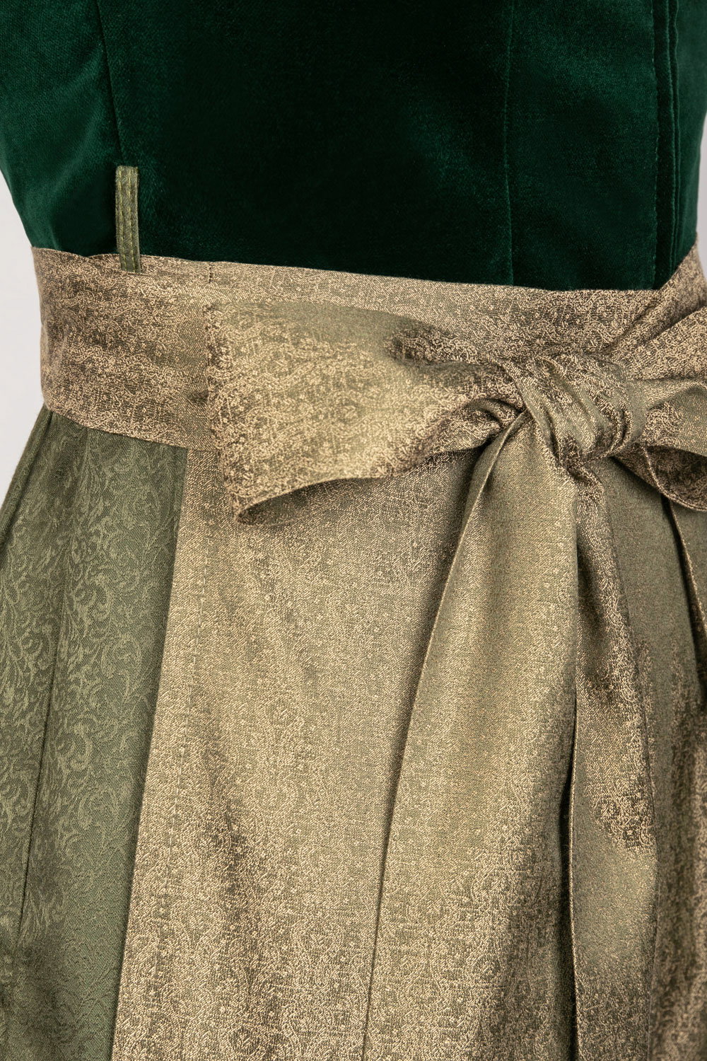 Edelnice Dirndl Mididirndl Livia aus tannengrünem Samt #8