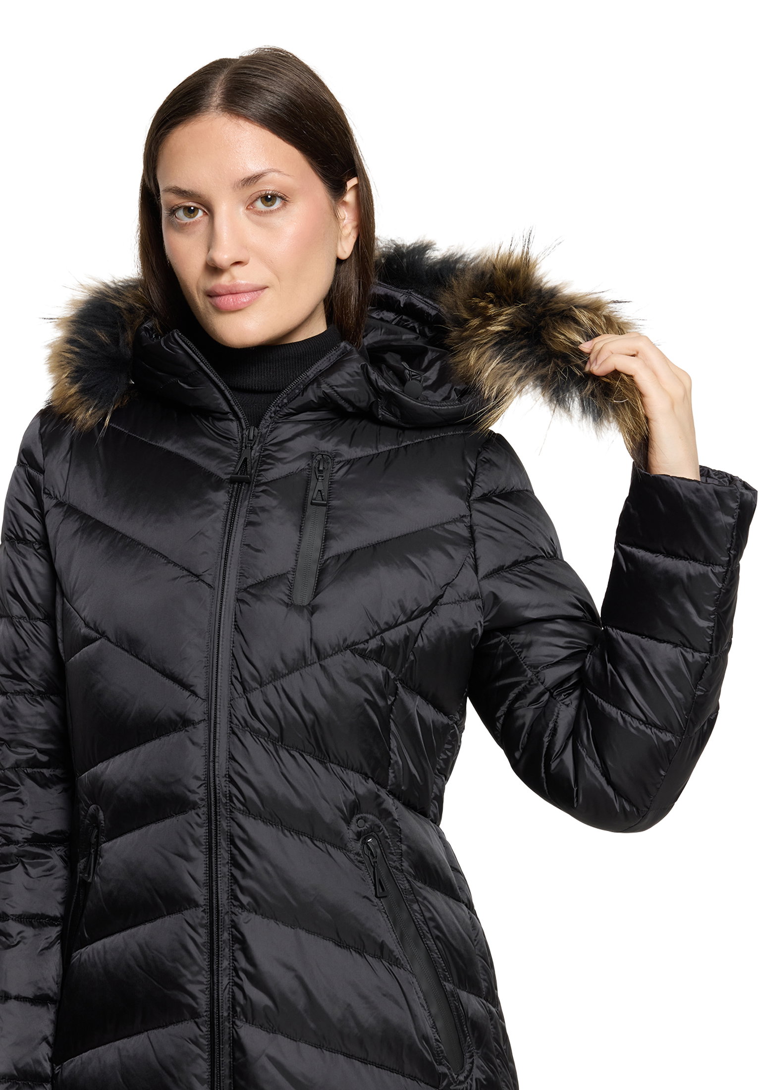 Mantel Fell/Pelz, Jet Black #8