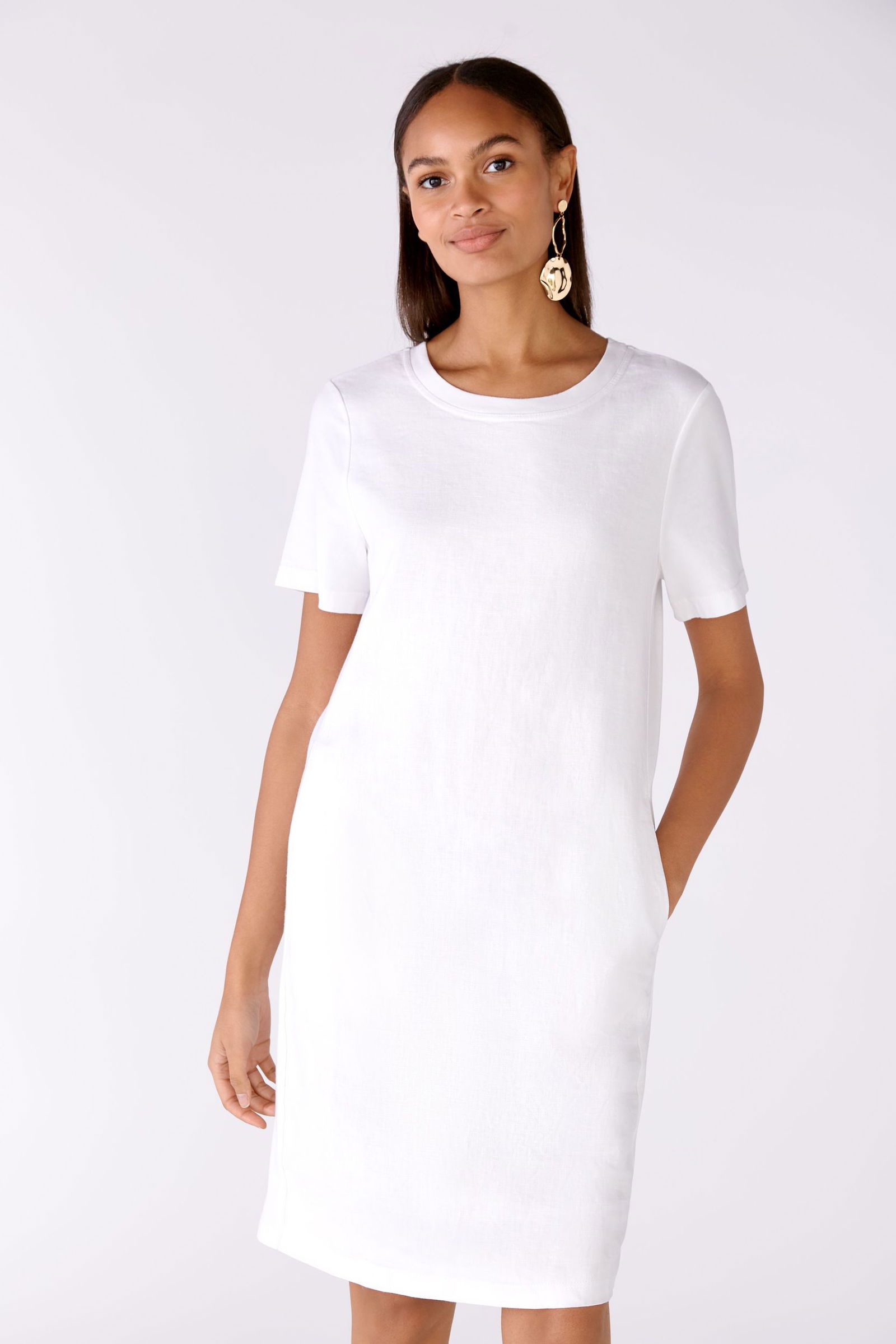 Oui Kleid aus Leinen 