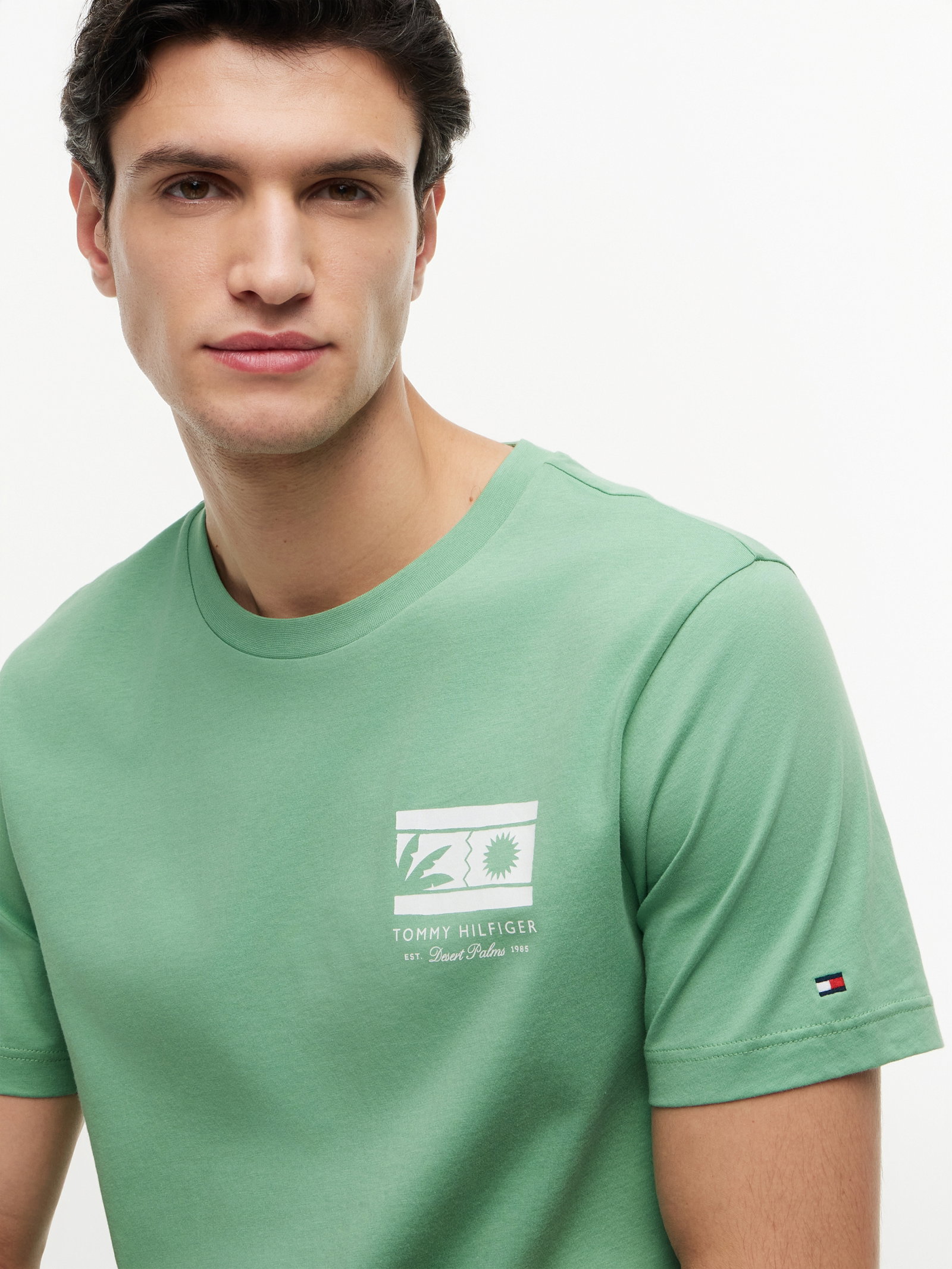 MONO SUN GRAPHIC REGULAR TEE, GREEN #3