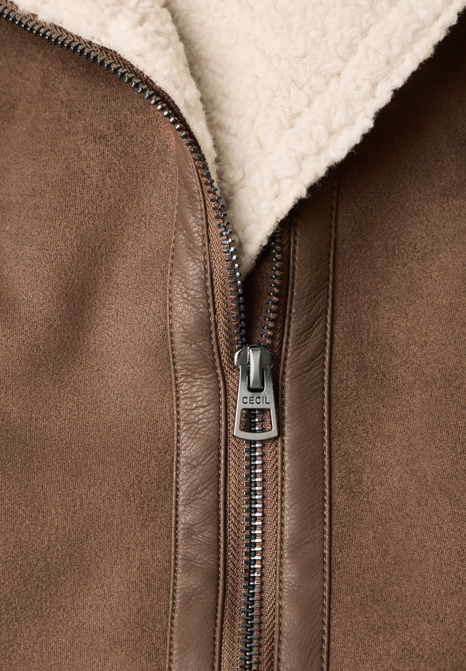 Velour Mix Jacket, mocha brown #2