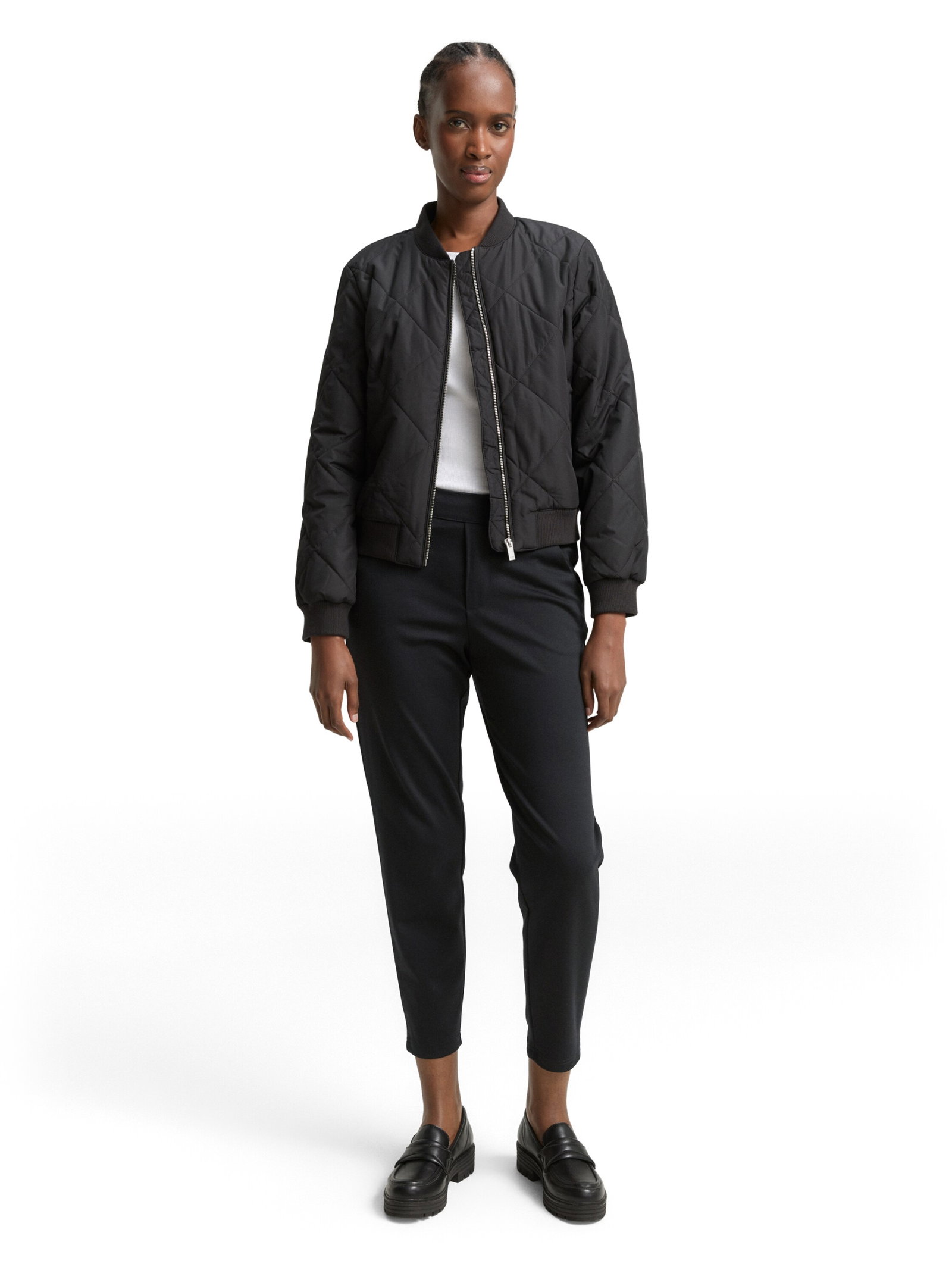Constructed knitted pants, deep black #6