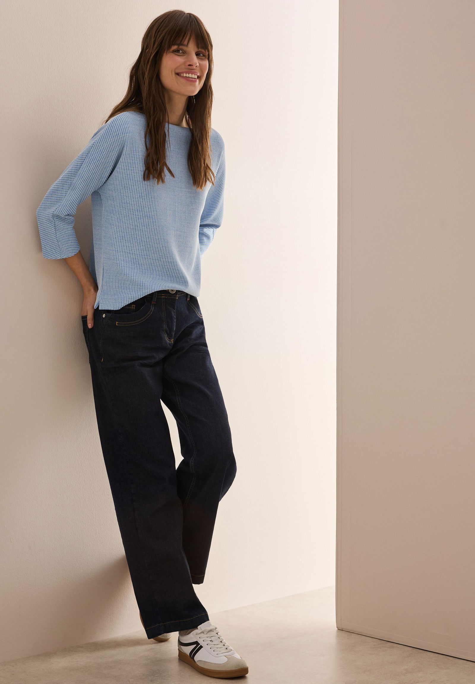 CECIL | CECIL Shirt | M | light blue melange