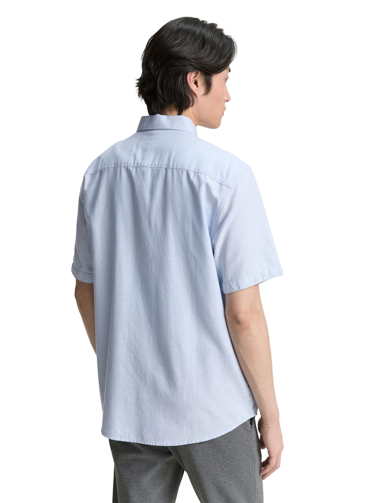 Tom Tailor |  Tom Tailor Hemd Slim Fit  | XXL | powder blue zigzag structure