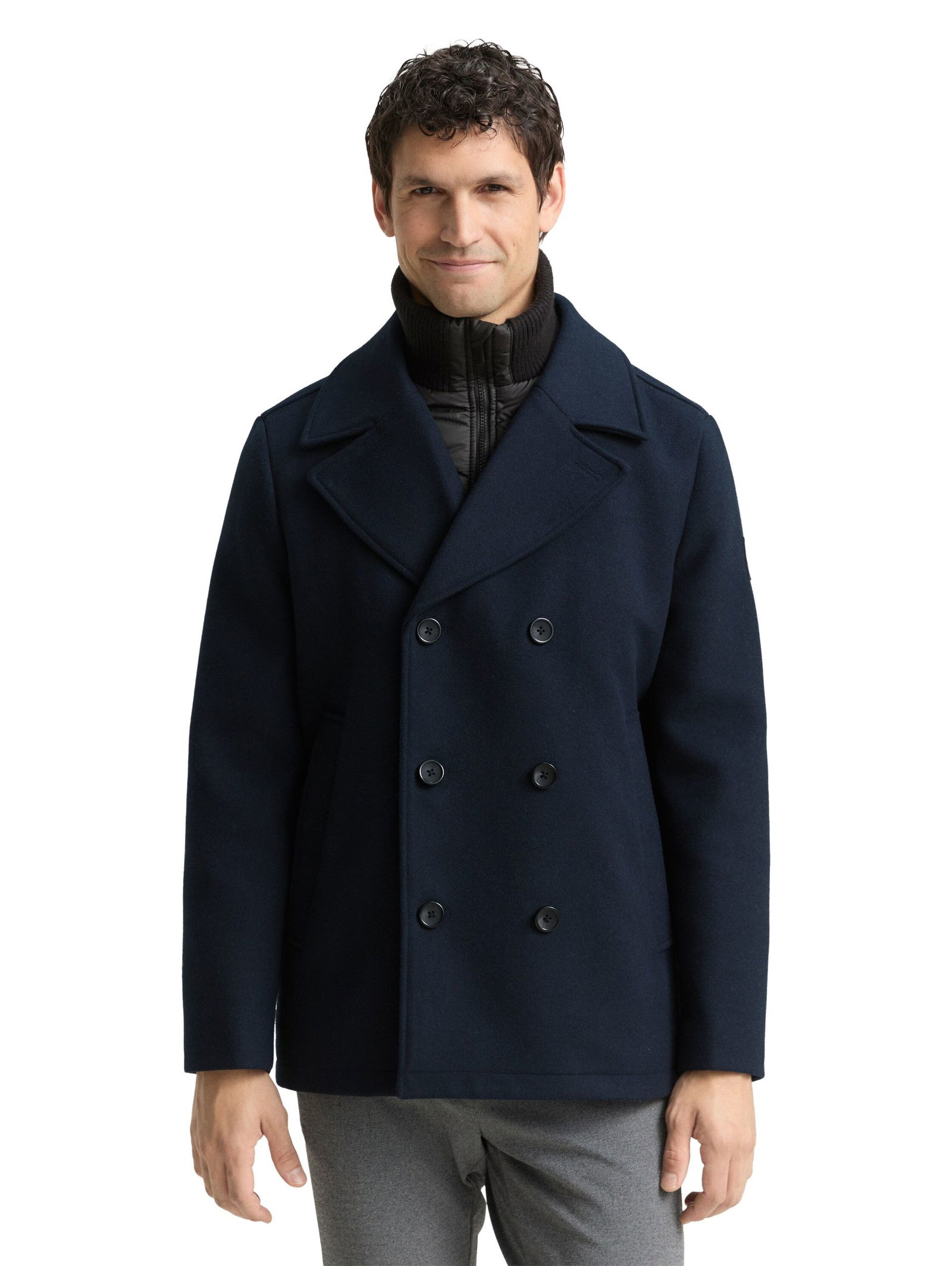 Tom Tailor | Tom Tailor Wollmantel | XL | sky captain blue