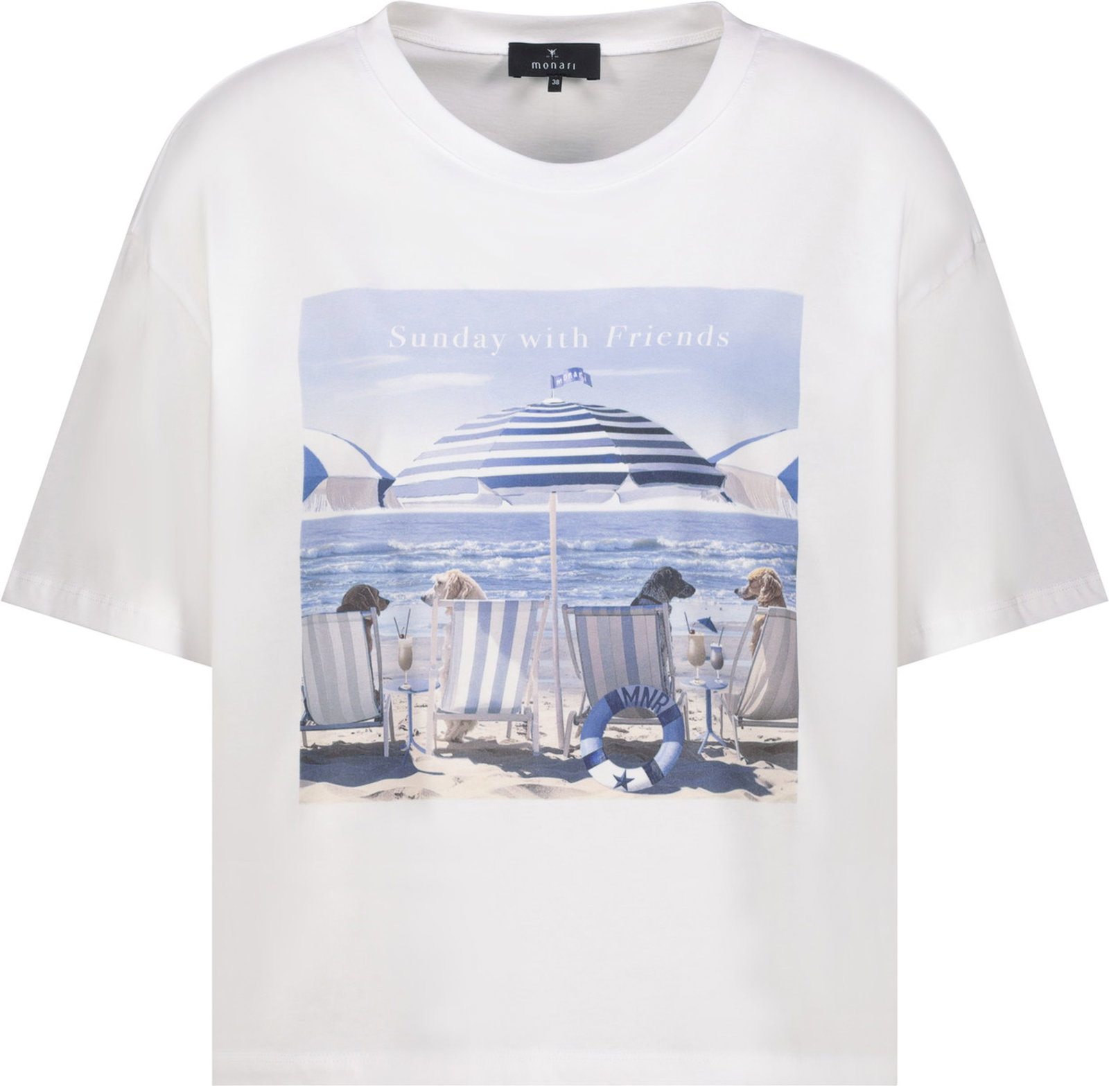 Monari |  T-Shirt, cream | 38