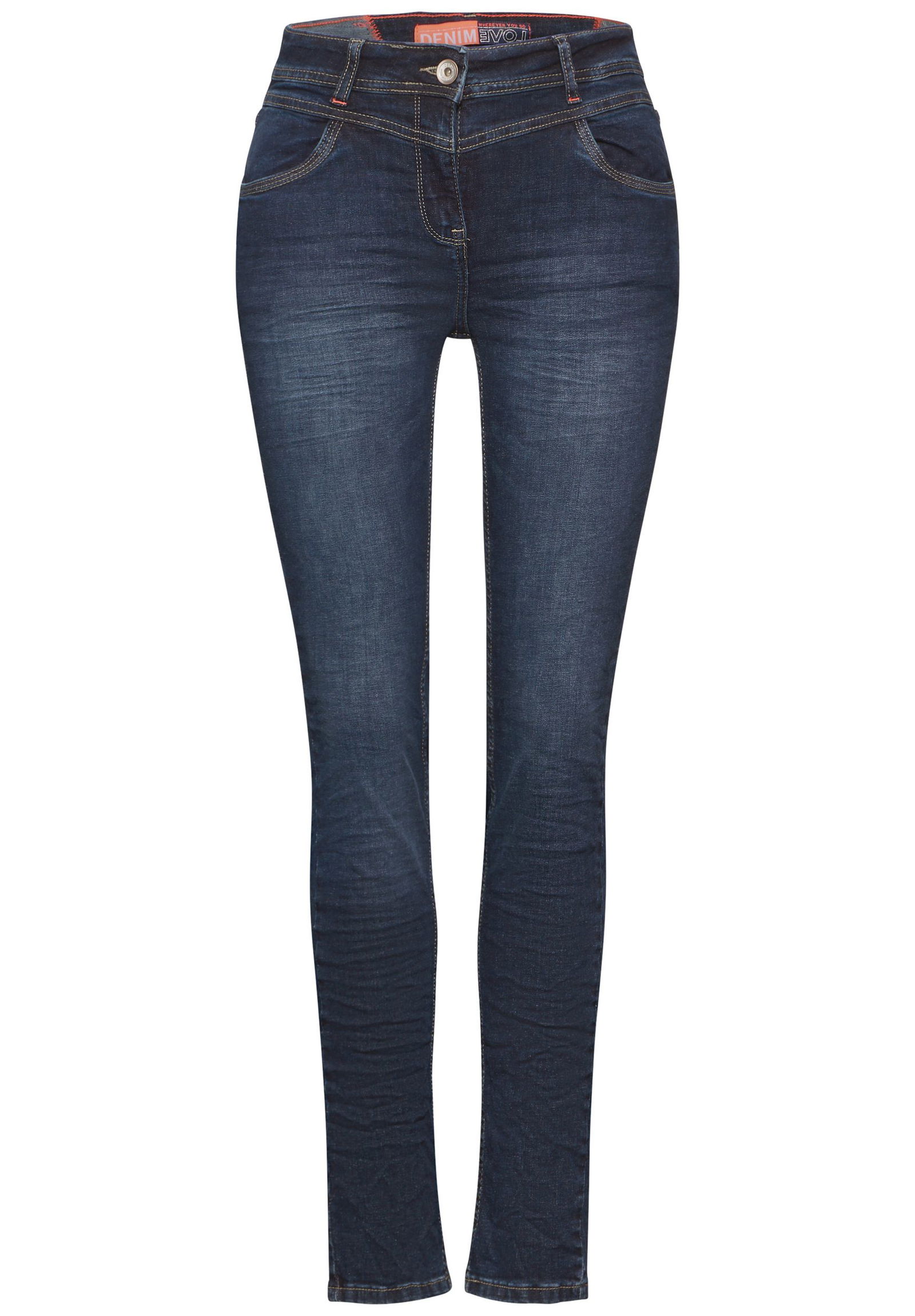 CECIL | CECIL Slim Jeans | 36/28 | mid blue wash