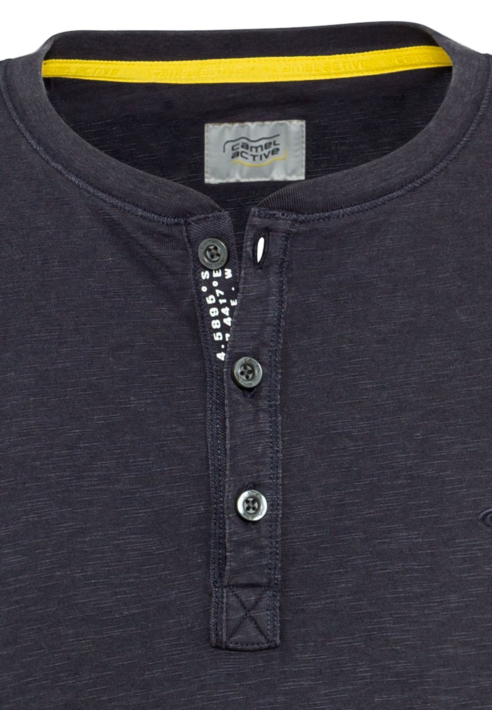 Camel Active Kurzarm Henley aus Organic Cotton