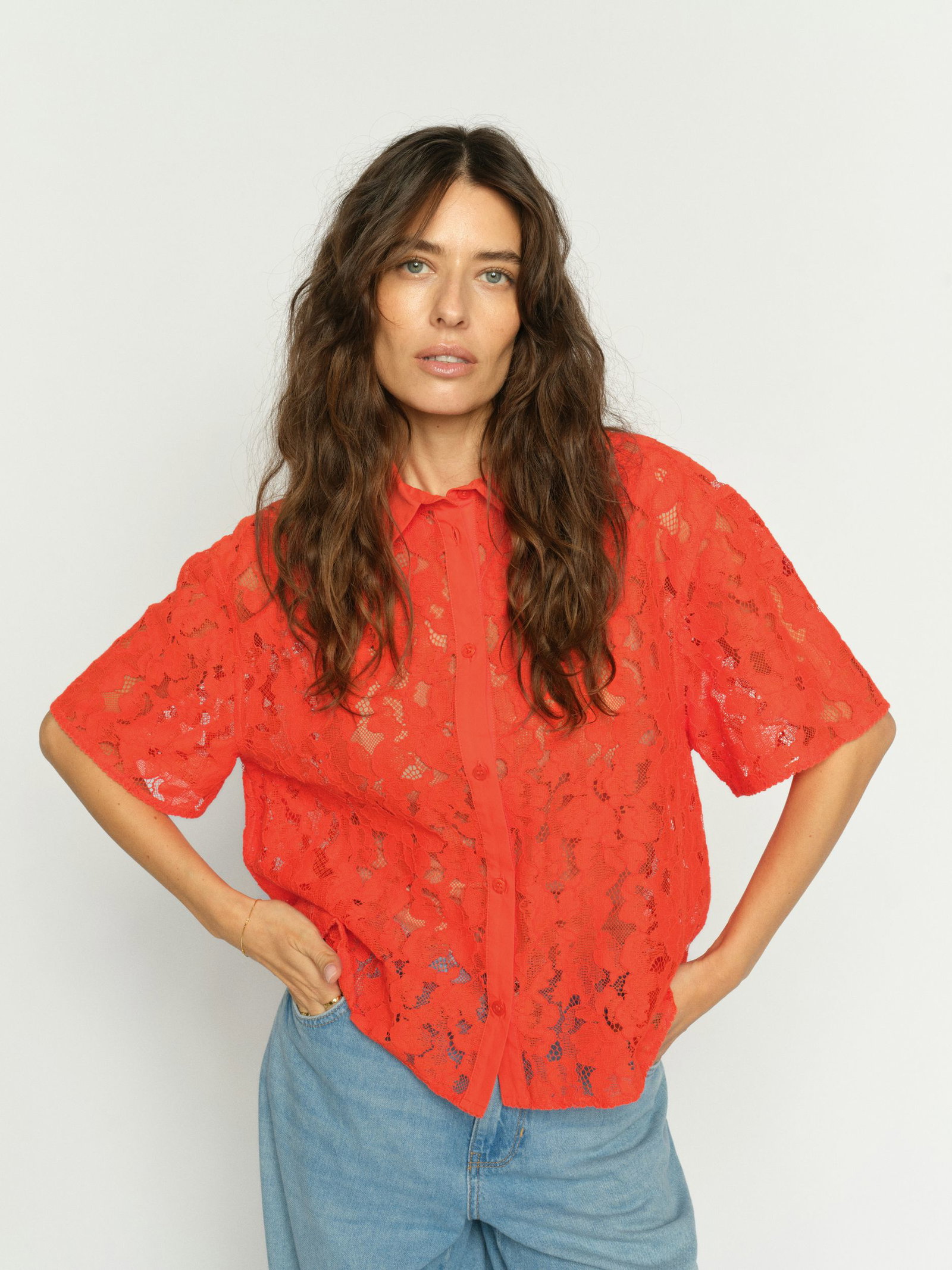 Mos Mosh |  Mos Mosh Druckbluse  | L | spicy orange
