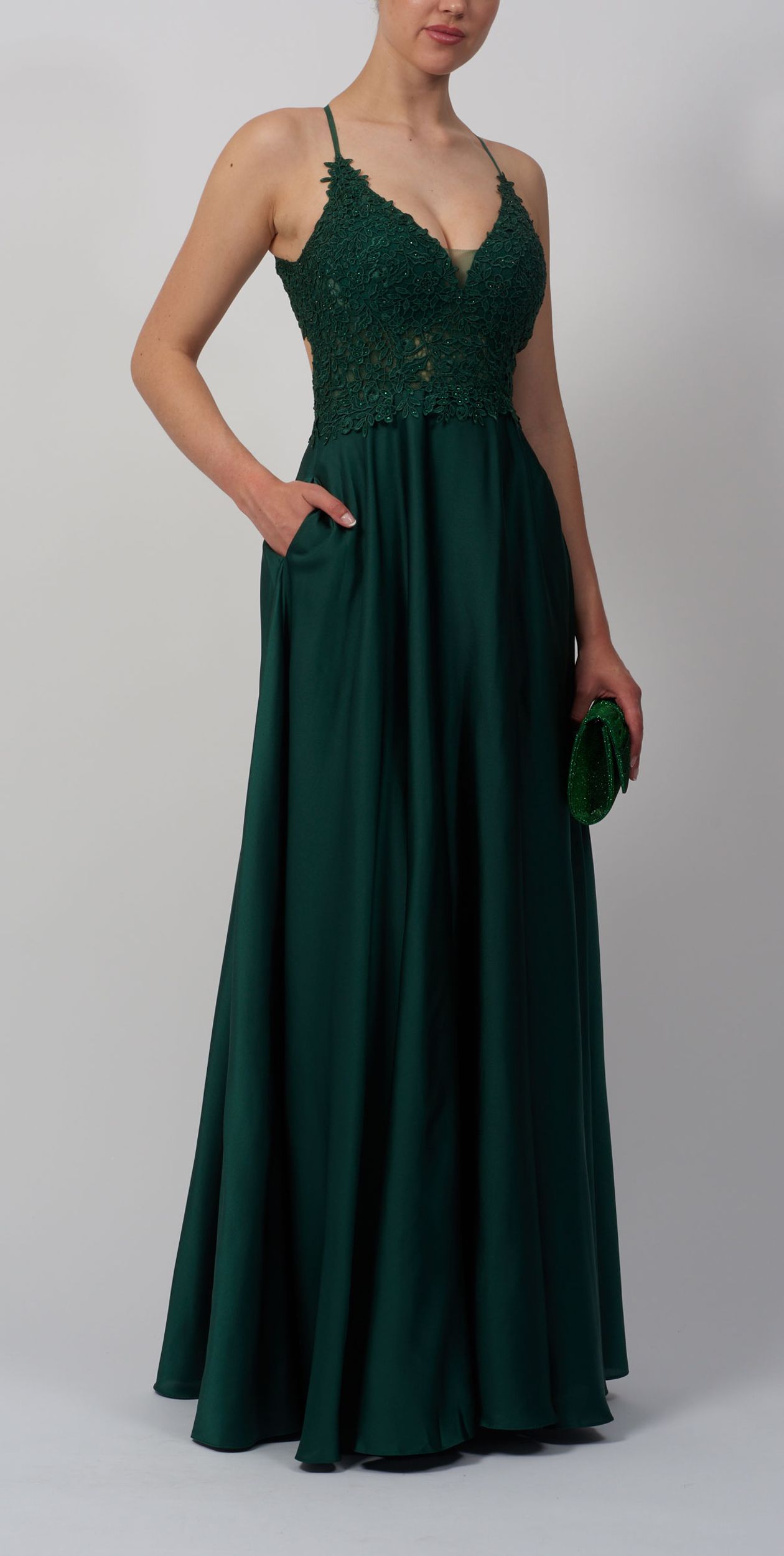 Mascara London |  Mascara London Langes Kleid  | 38 | grün