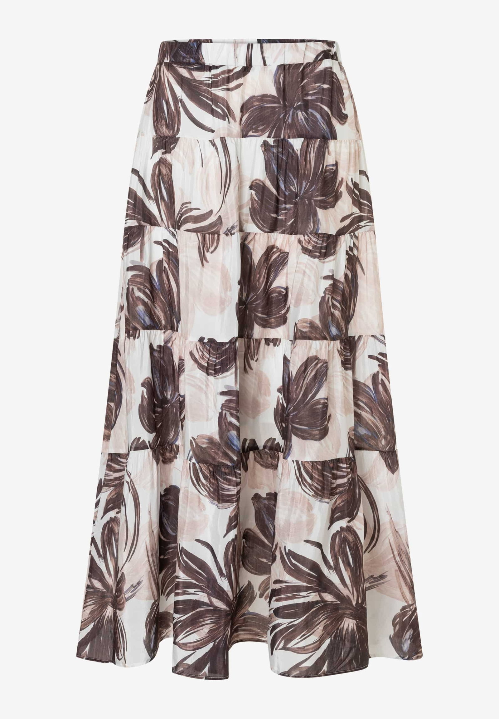 CO-Voile Maxi Skirt, brushstroke flower print #1
