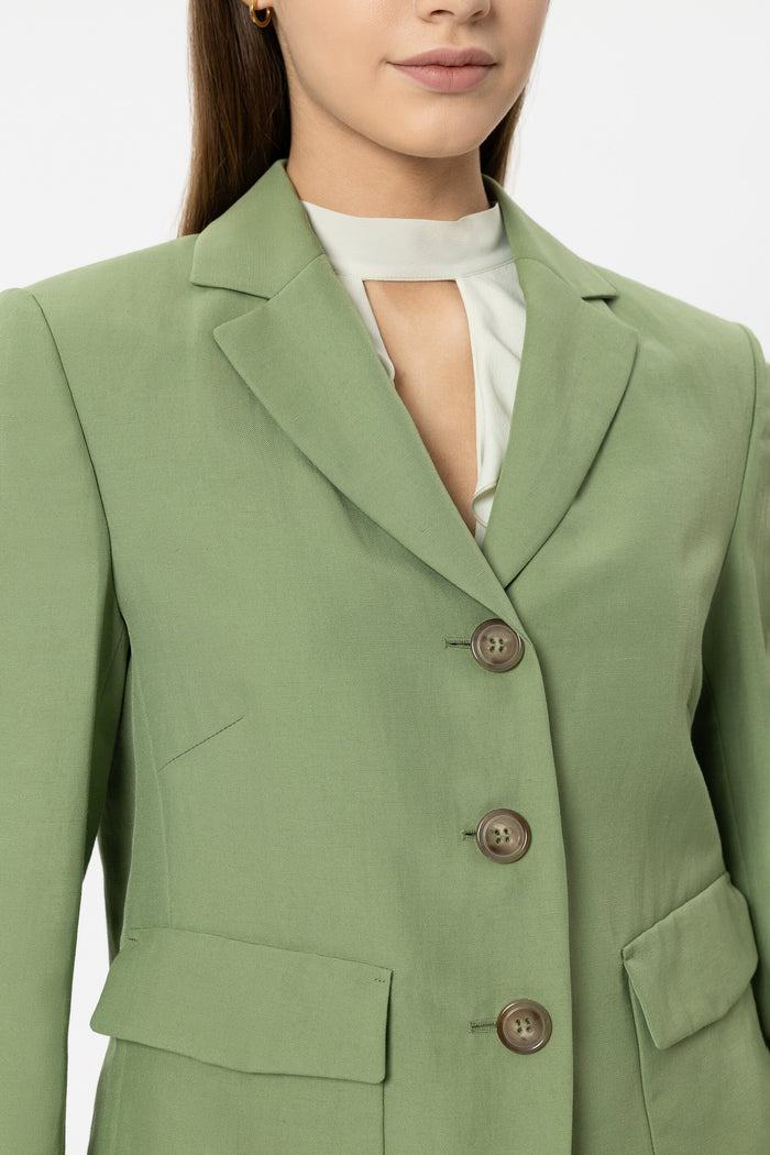 Luisa Cerano Blazer aus Leinen-Mix, moss green #5