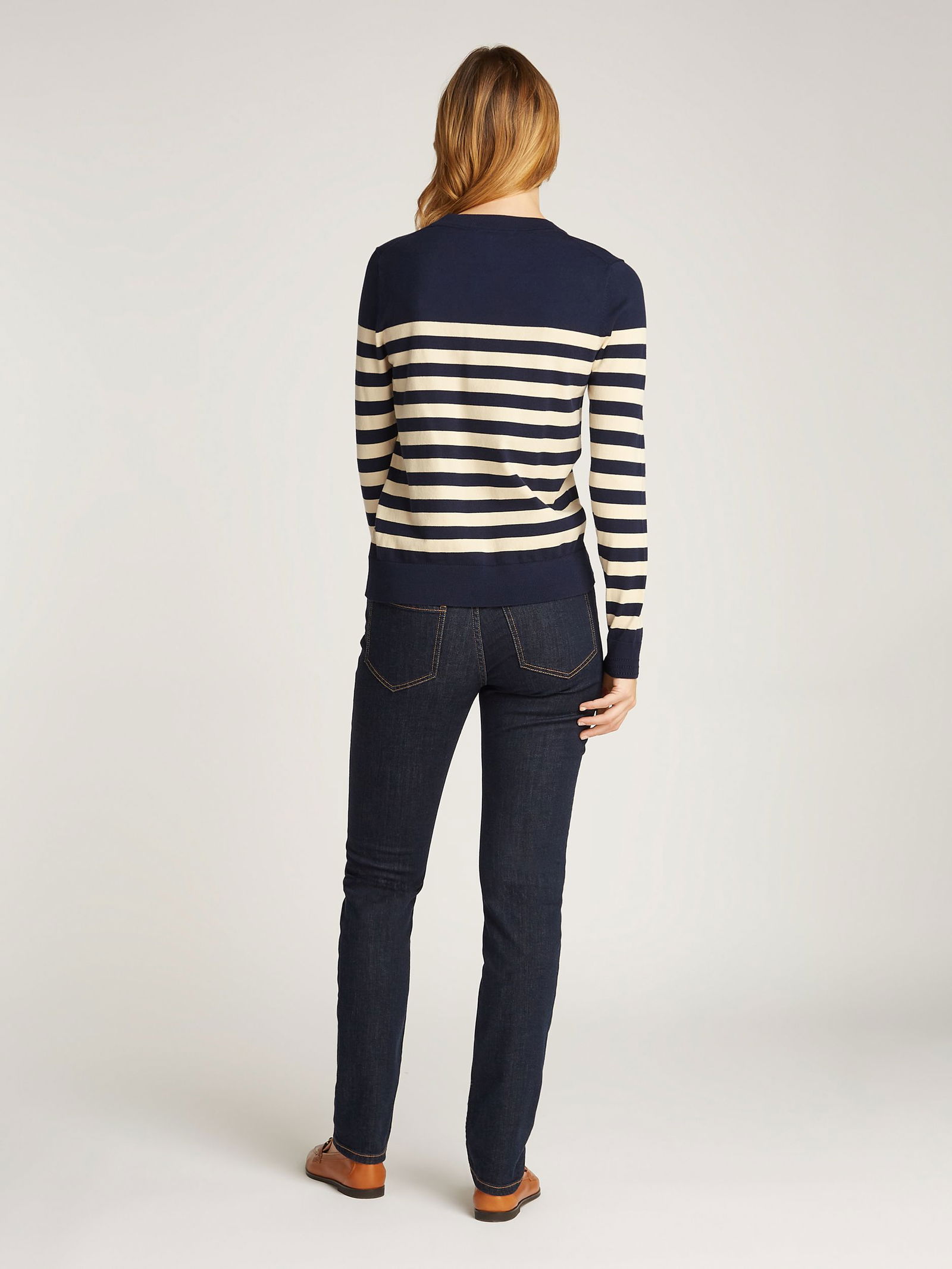 Tommy Hilfiger |  Tommy Hilfiger Pullover  | L | breton ecru/desert sky