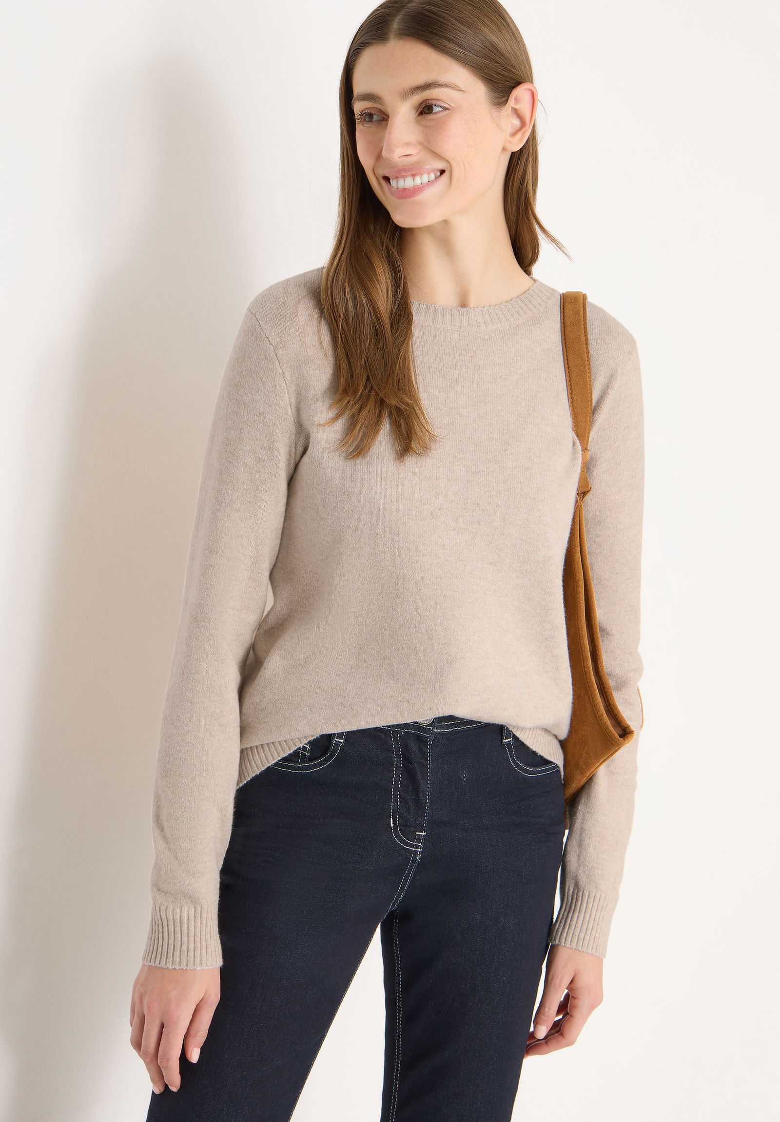 CECIL |  CECIL Pullover  | M | desert beige melange