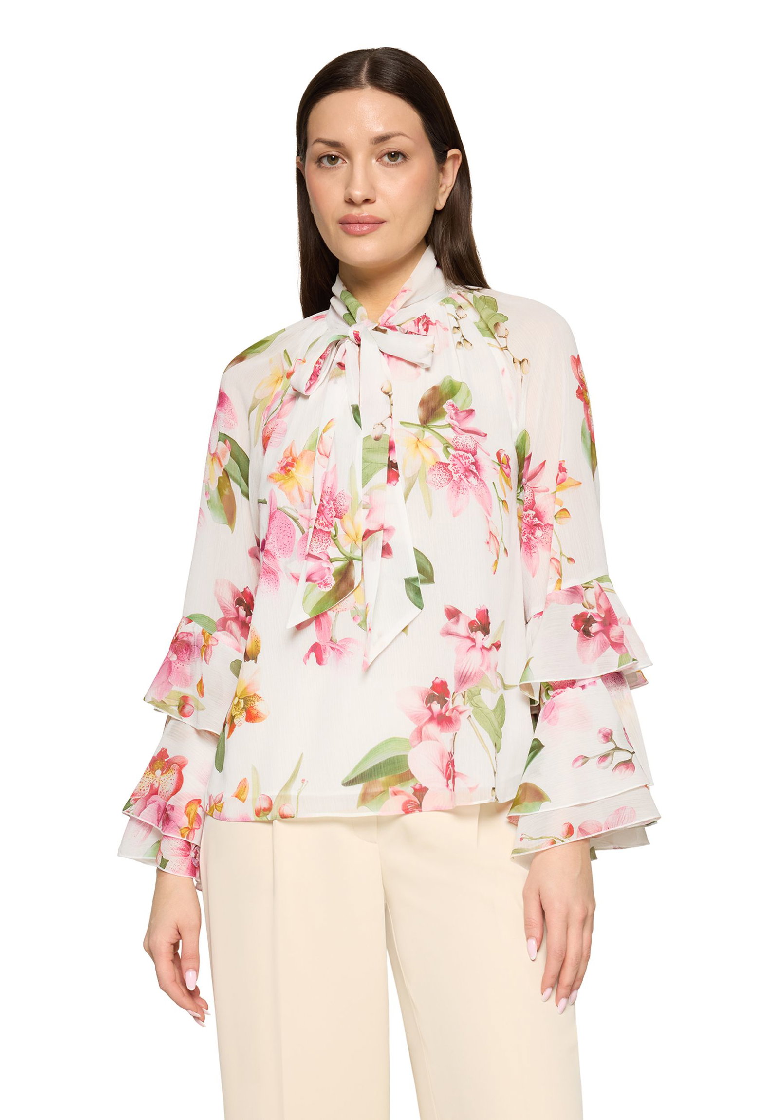 V by Vera Mont |  Chiffonbluse | 38 | cream/rosé