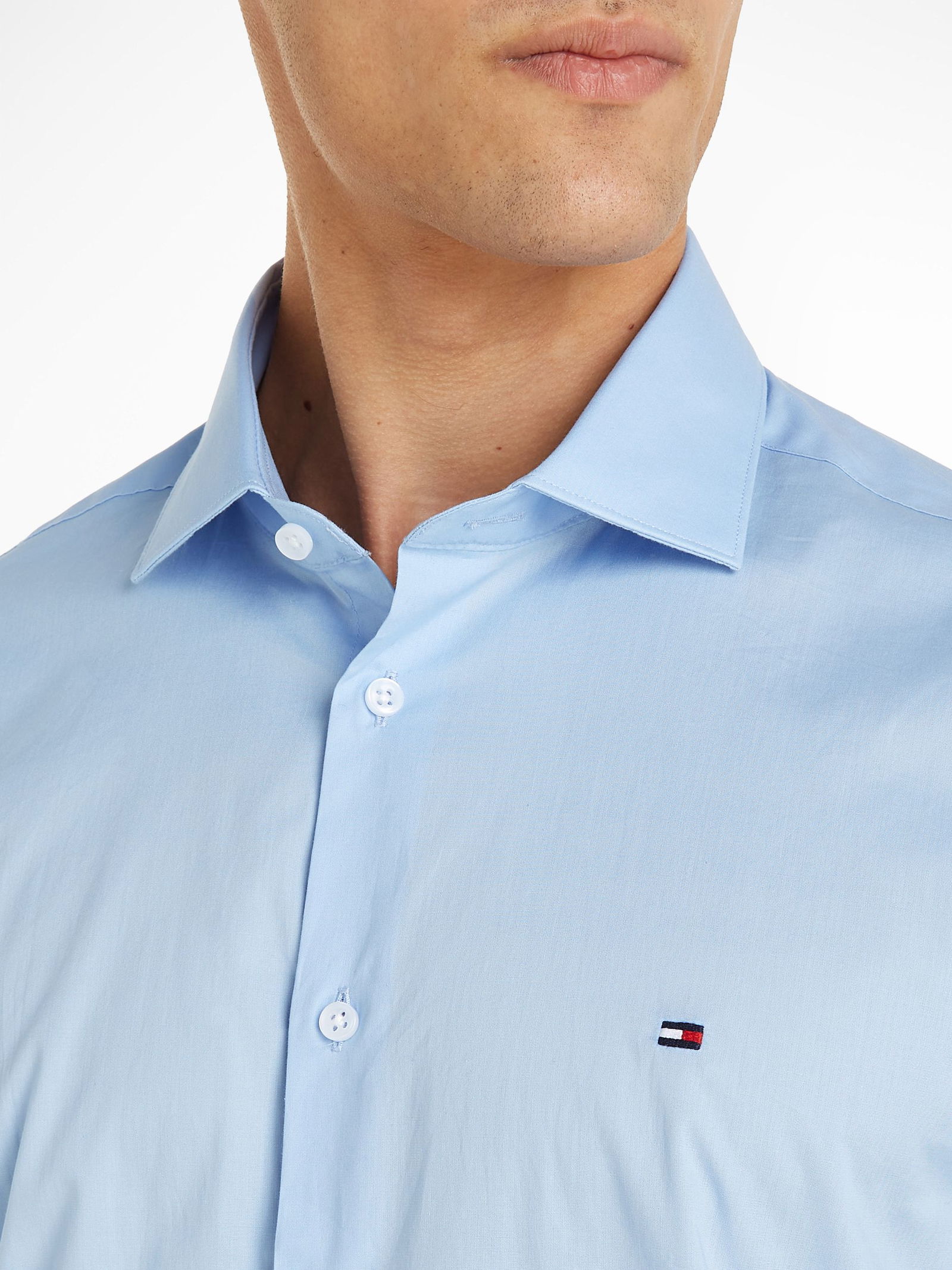 Tommy Hilfiger | Tommy Hilfiger Hemd Slim Fit | 40/R | custom color light blue