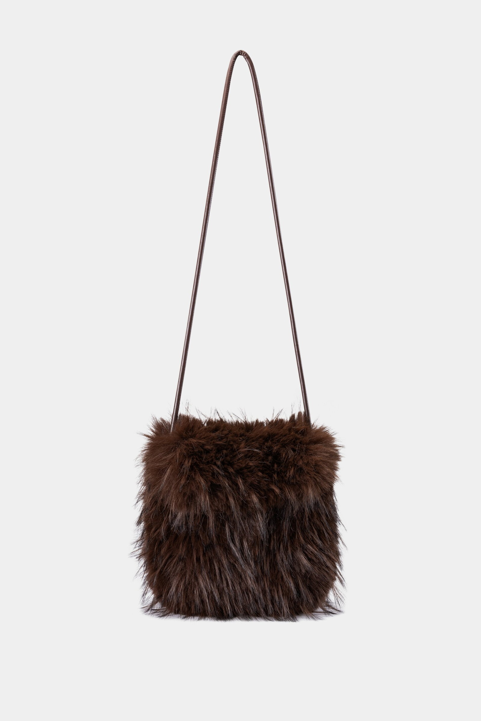 Luisa Cerano Boho-Tasche in Fell-Optik marone #1