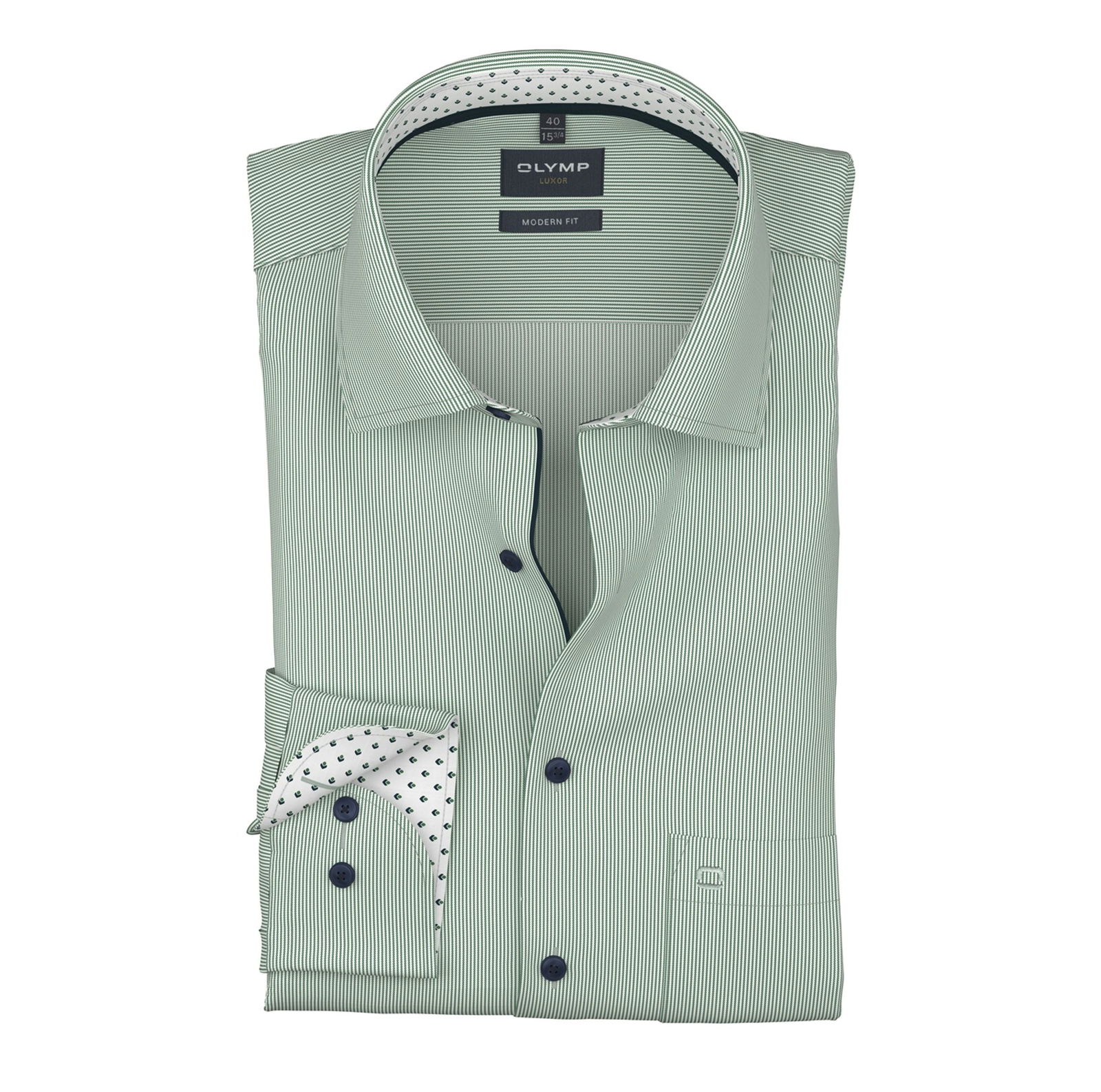 Olymp |  Olymp Hemd Modern Fit  | 41 | grün
