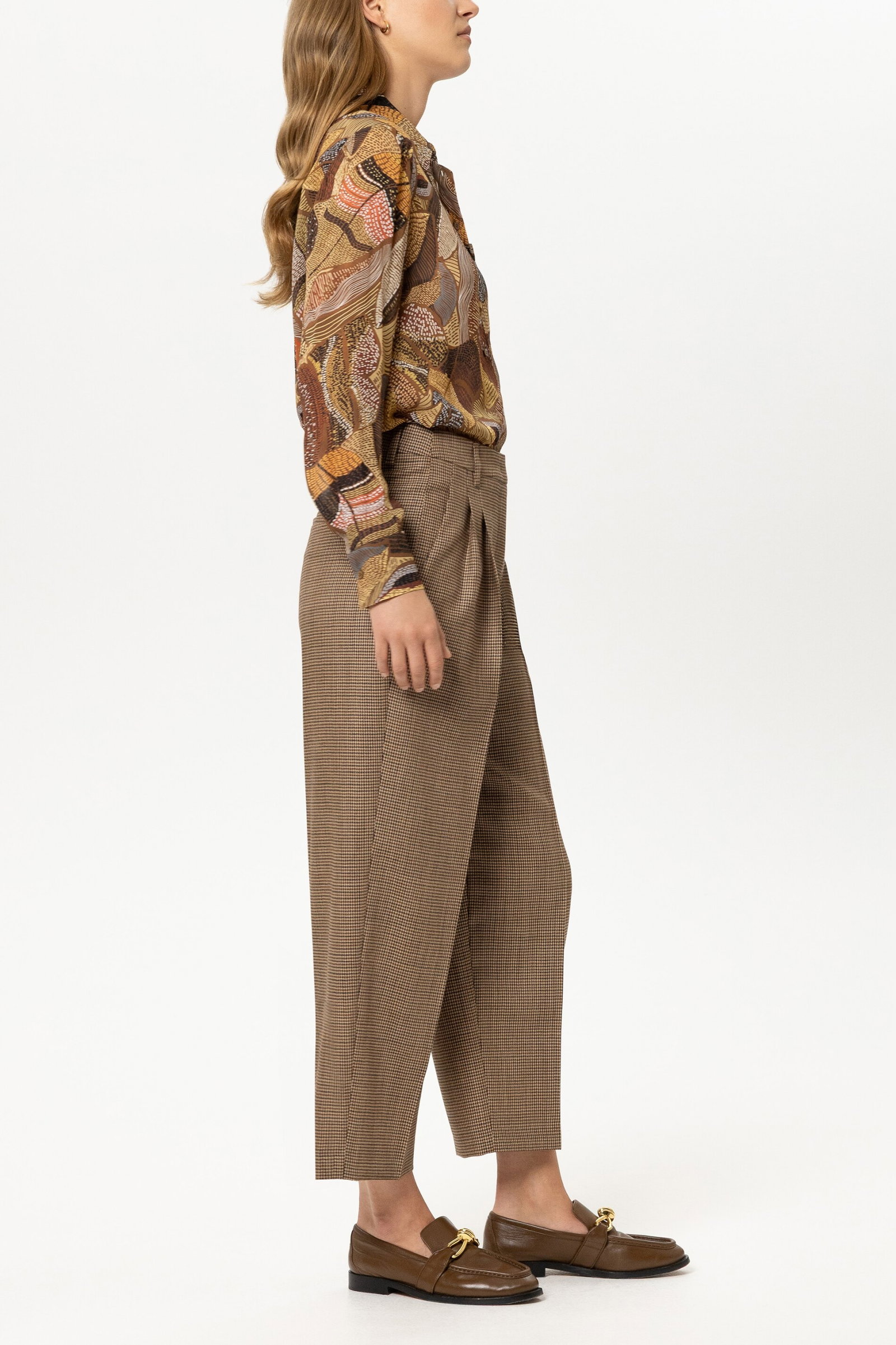 Glencheck-Tapered-Pants, soft caramel/caramel #3
