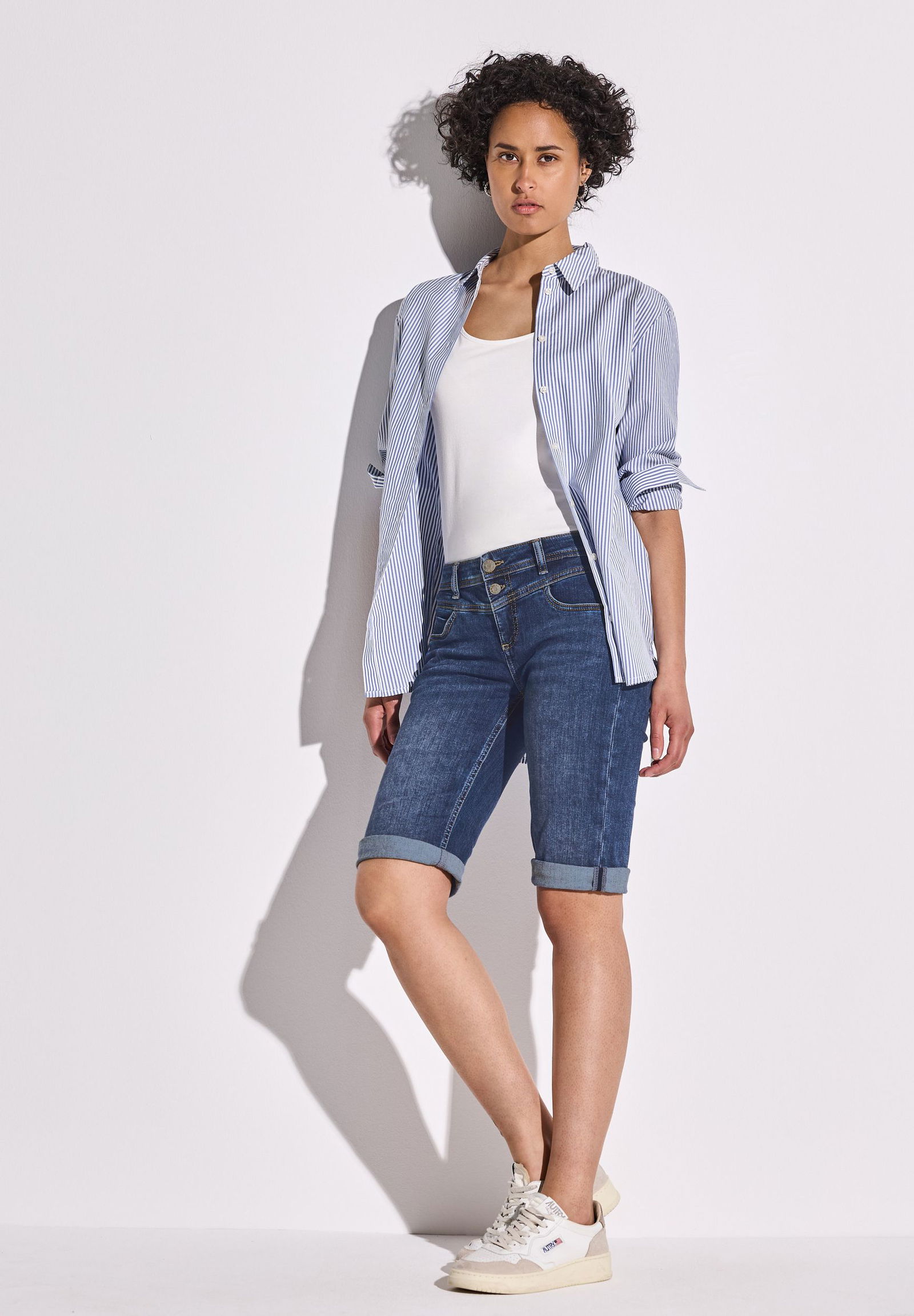 Street One |  Street One Shorts  | 27 | medium blue random