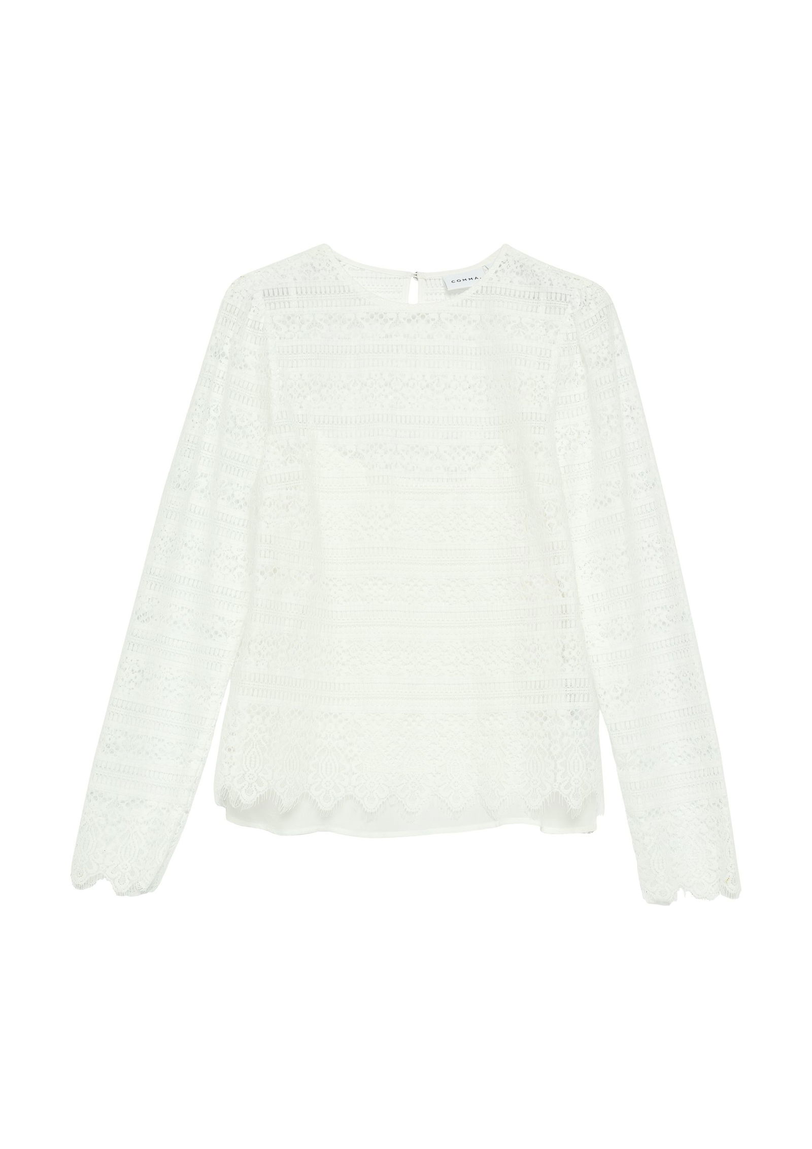 Comma |  Comma Druckbluse  | 36 | weiß