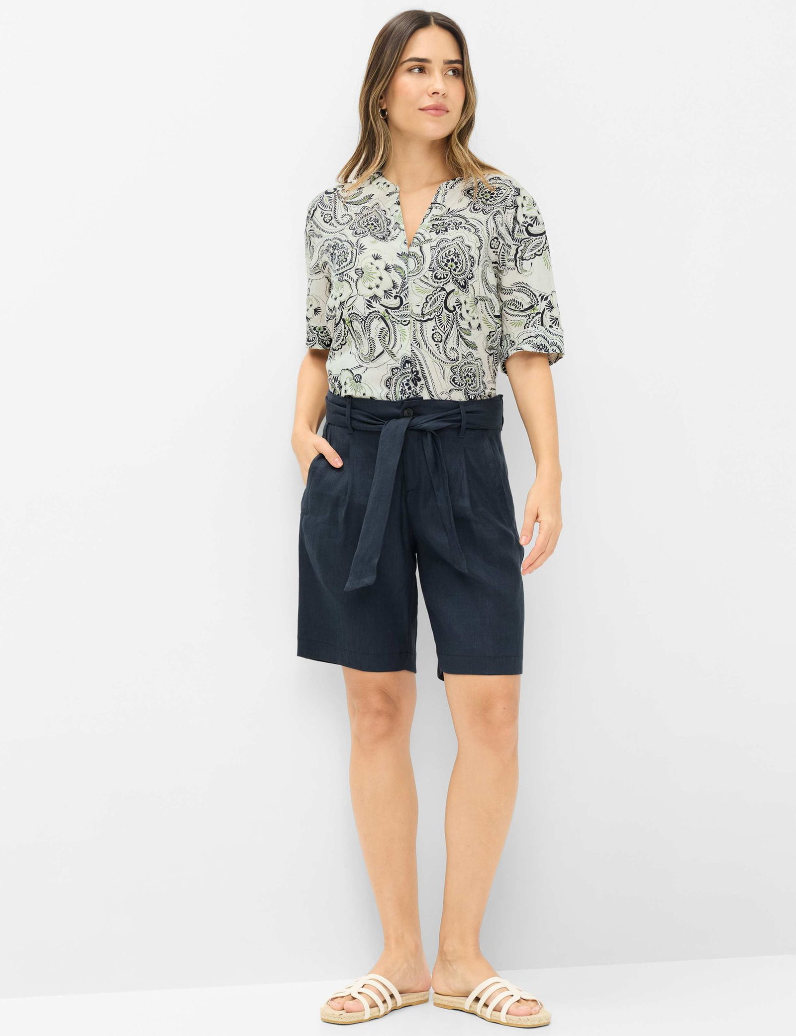 Brax |  Brax Leinenhose  | 40 | clean raw blue