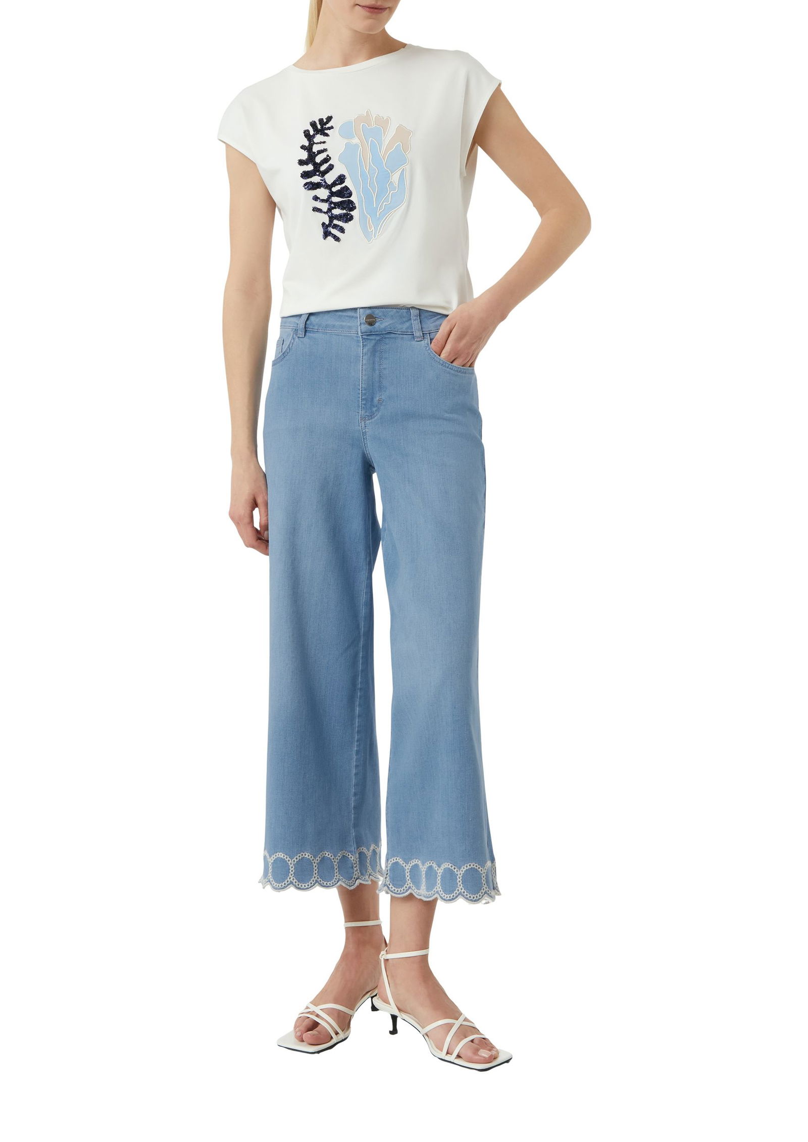 Comma |  Comma Schmale Hose  | 40/REG | blau