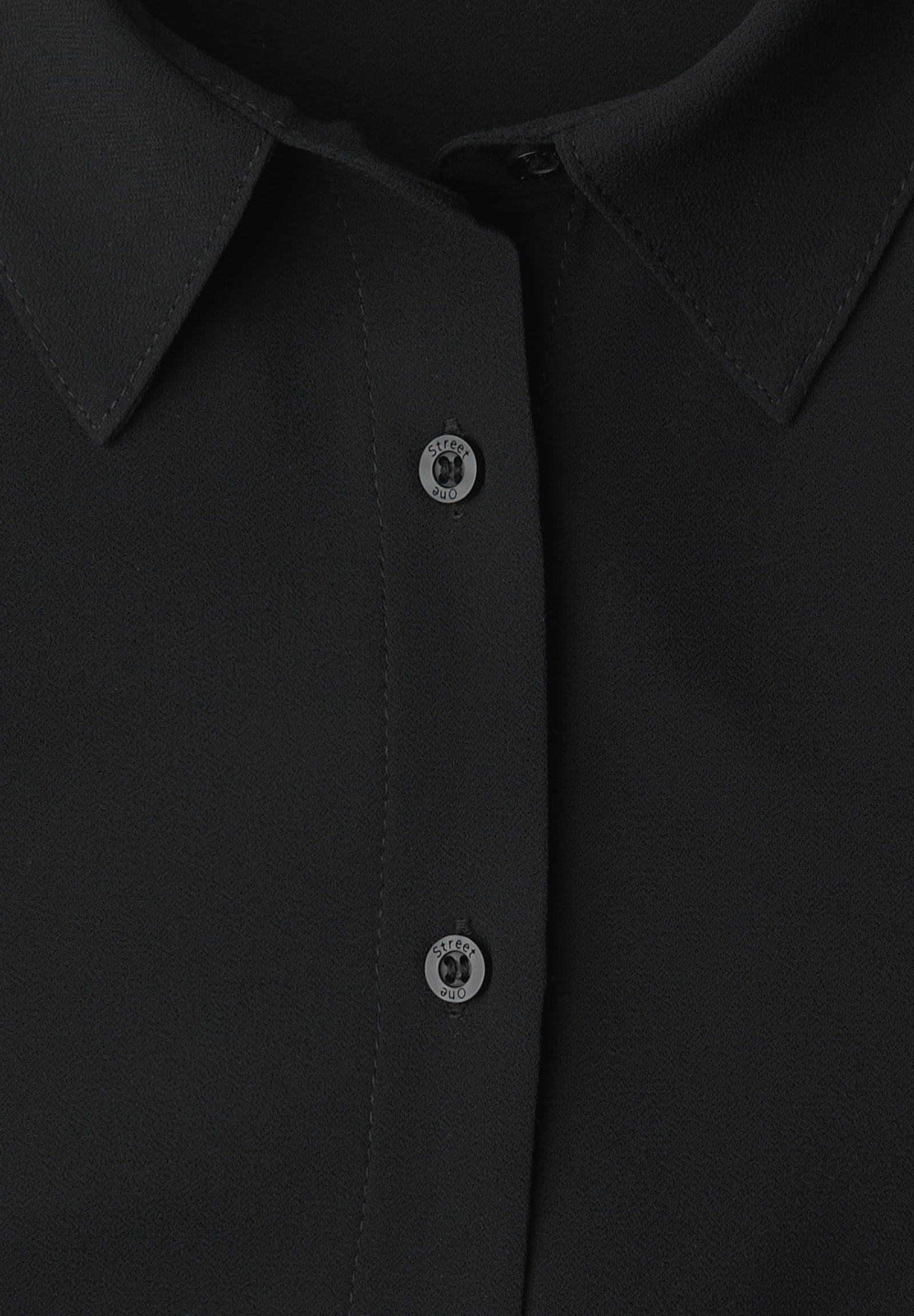 6d22456e21e047befb9919d639d0120d | Chiffon buttoned shirtcollar b, Black | 42 | black