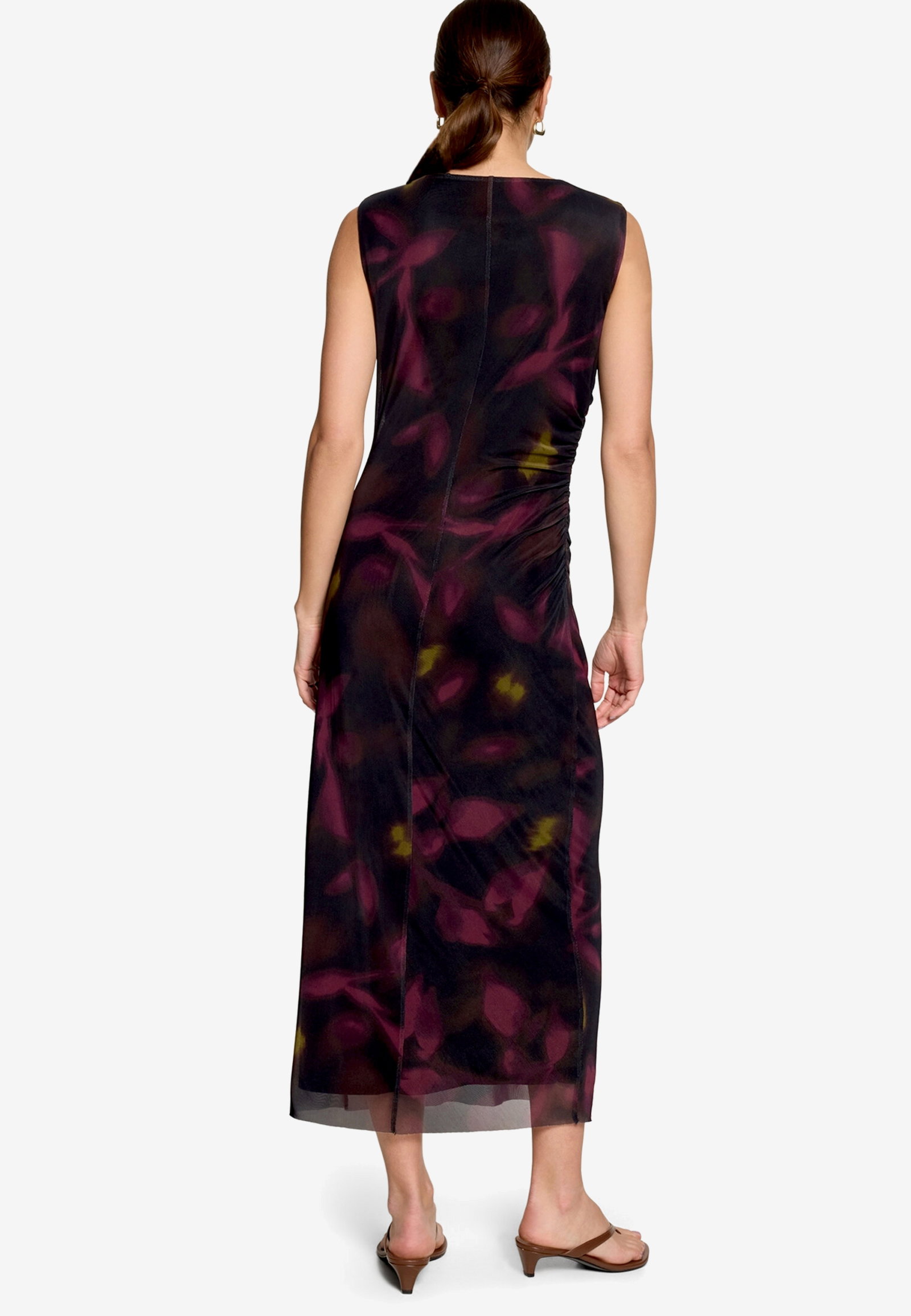 Kleid Lang ohne Arm, Black/Dark Red #3