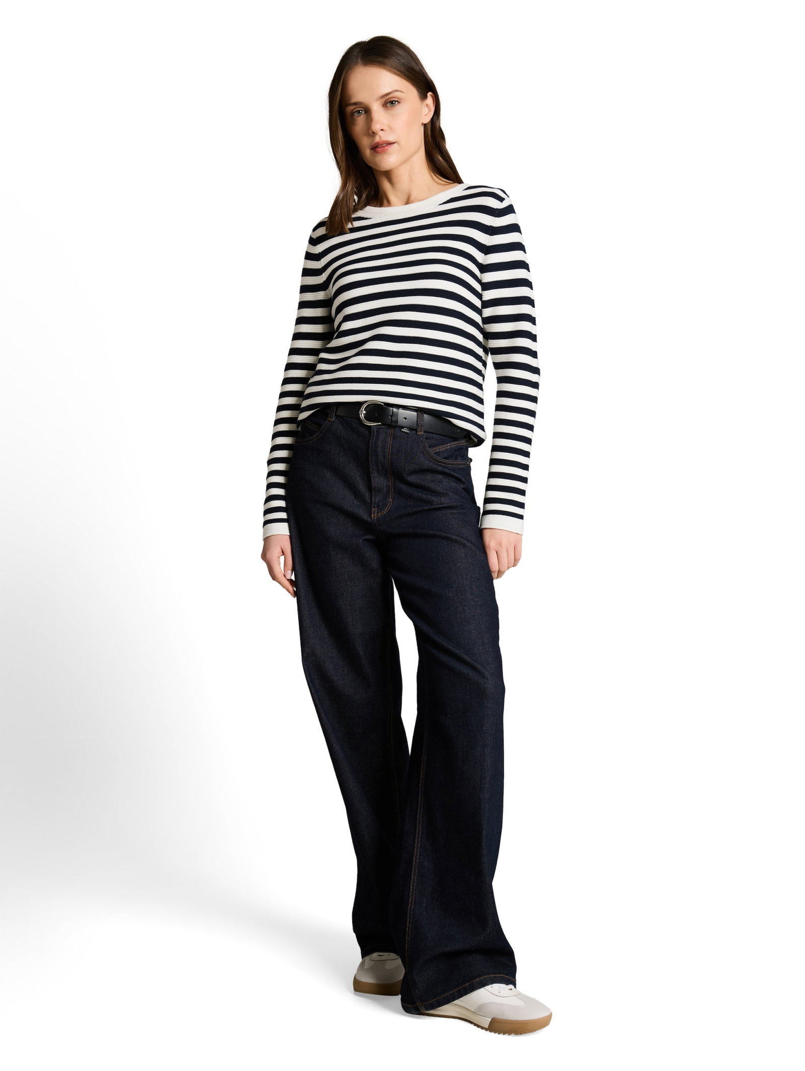 sweater new ottoman, dark navy white stripe #3