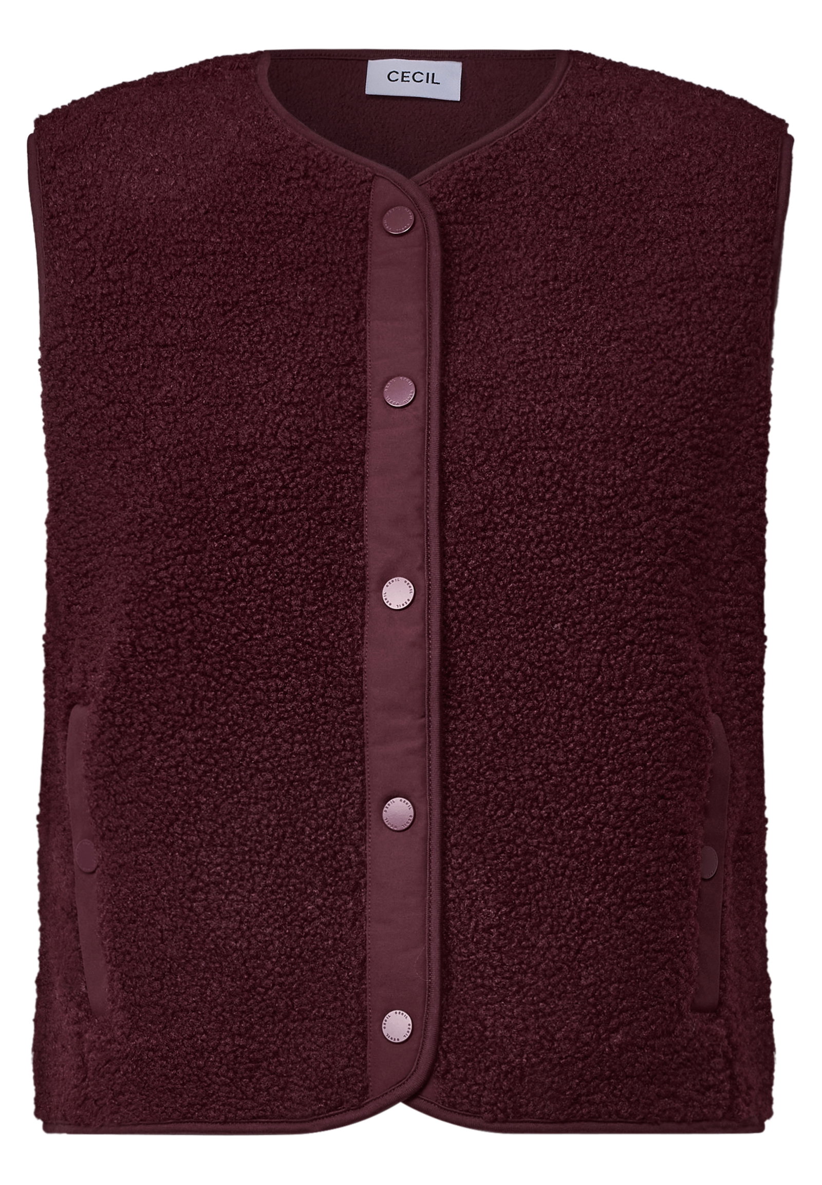 NOS Solid Matmix Teddy Vest, red wine #1