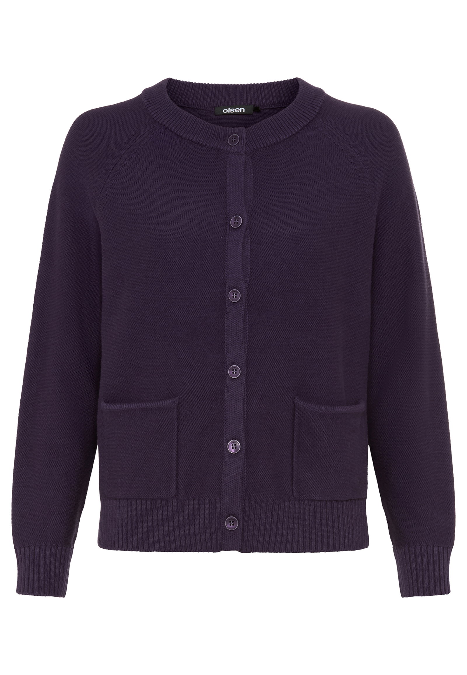 Cardigan Long Sleeves, Plum #1