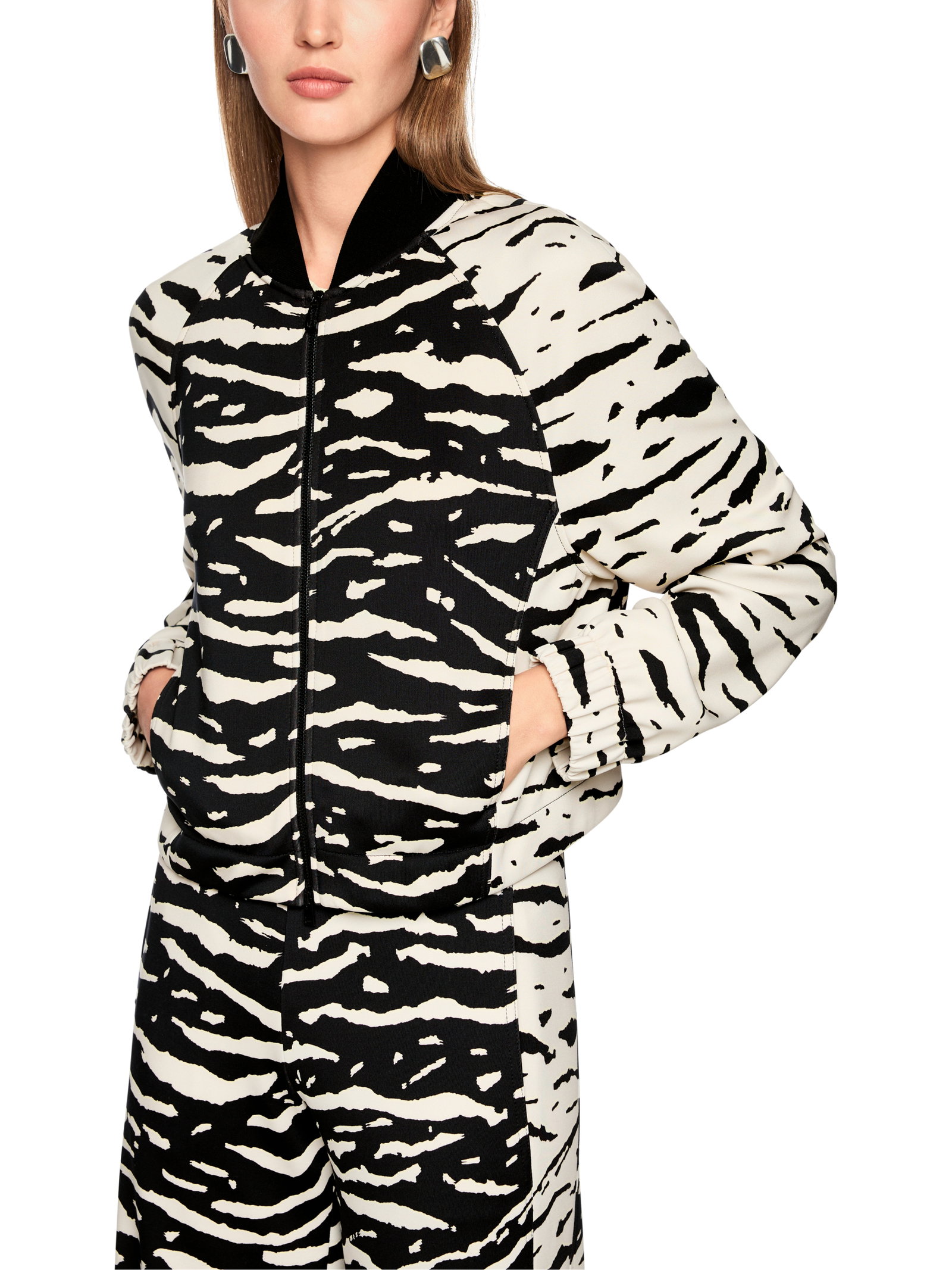 Marc Cain Sports Sweatjacke Blousonjacke mit Animal Print #7