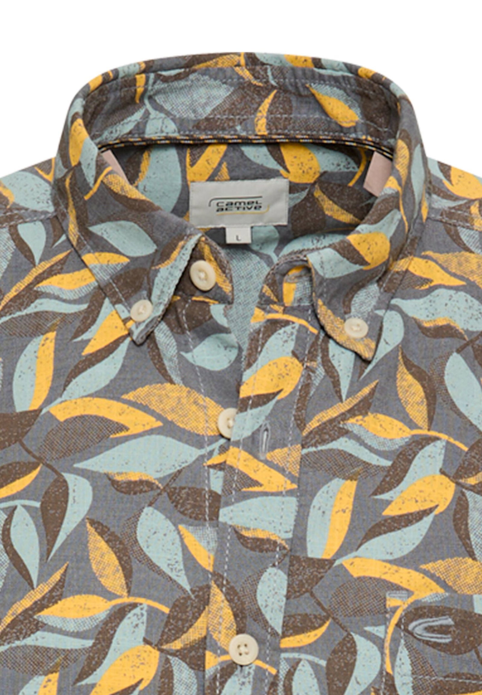 Camel Active |  Camel Active Hemd Regular Fit  | L | cumin yellow