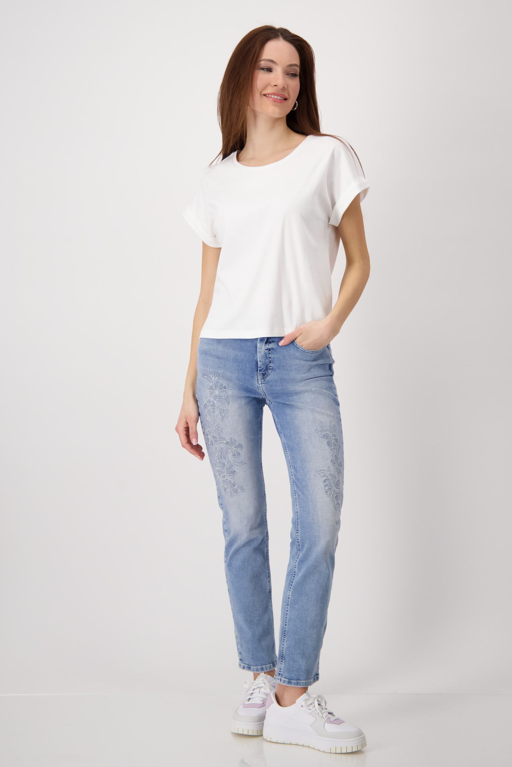 Monari |  T-Shirt, cream | 42