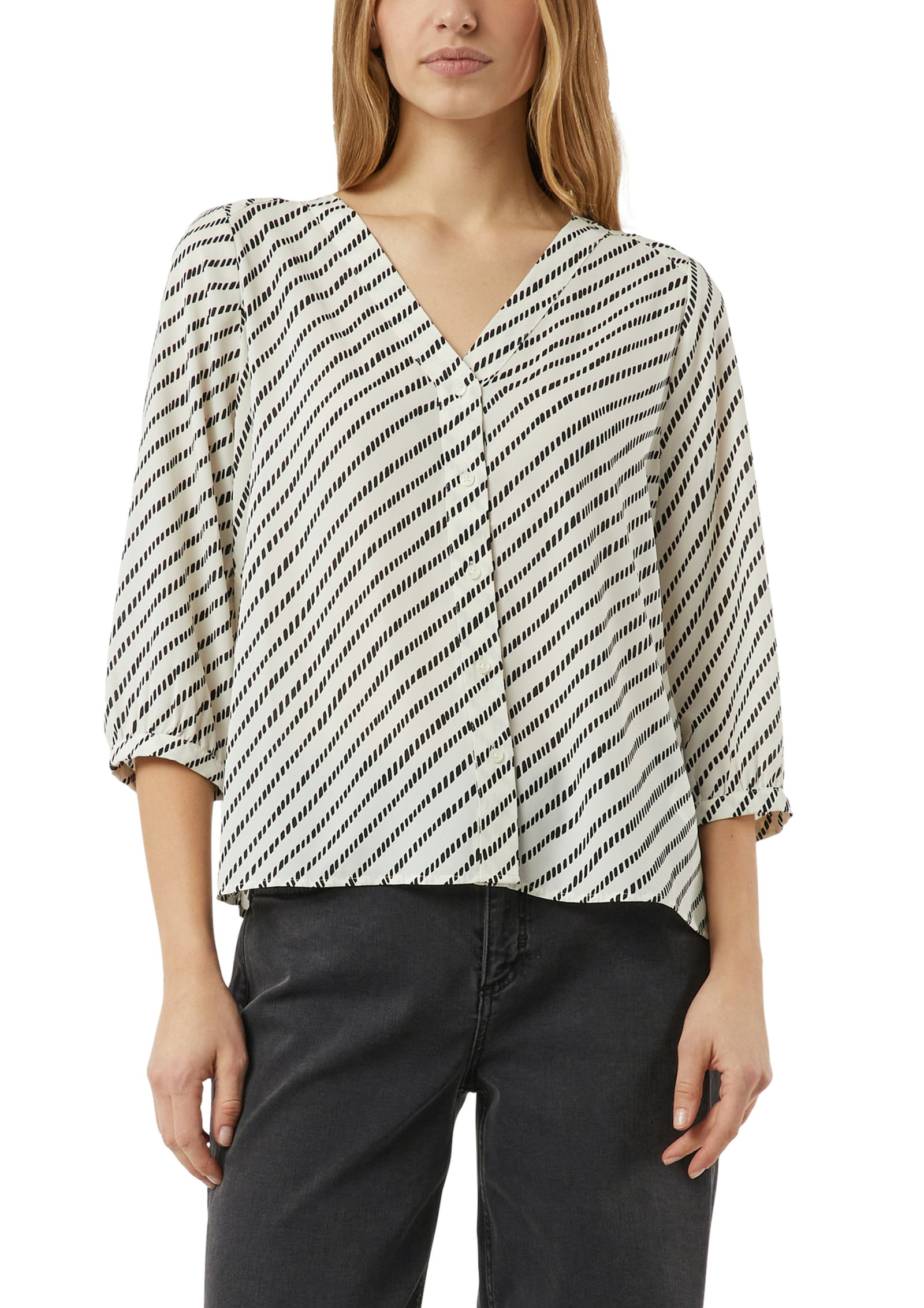 Comma gemusterte Chiffon-Bluse #7