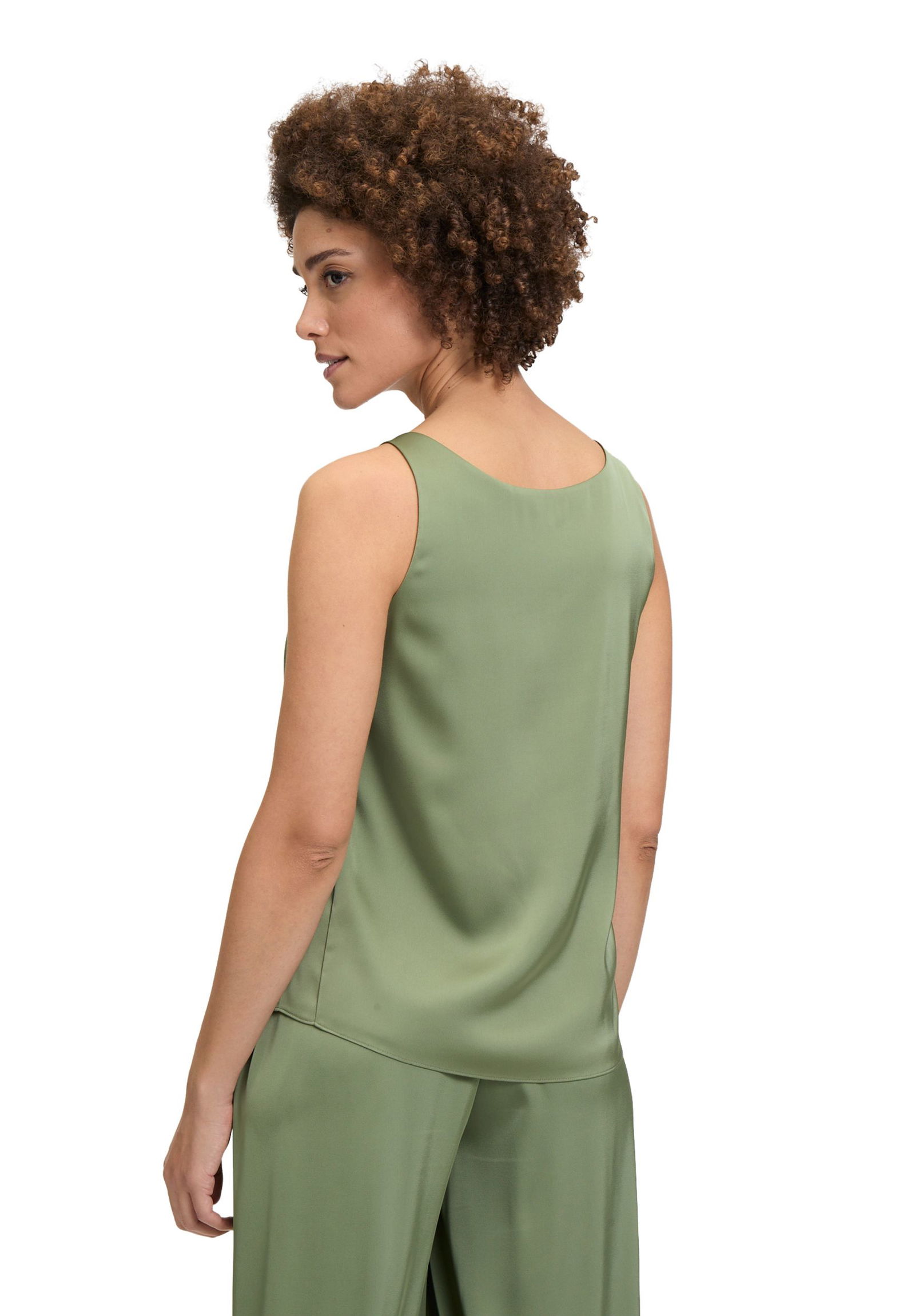 V by Vera Mont | Satin-Bluse | 40 | autumn green