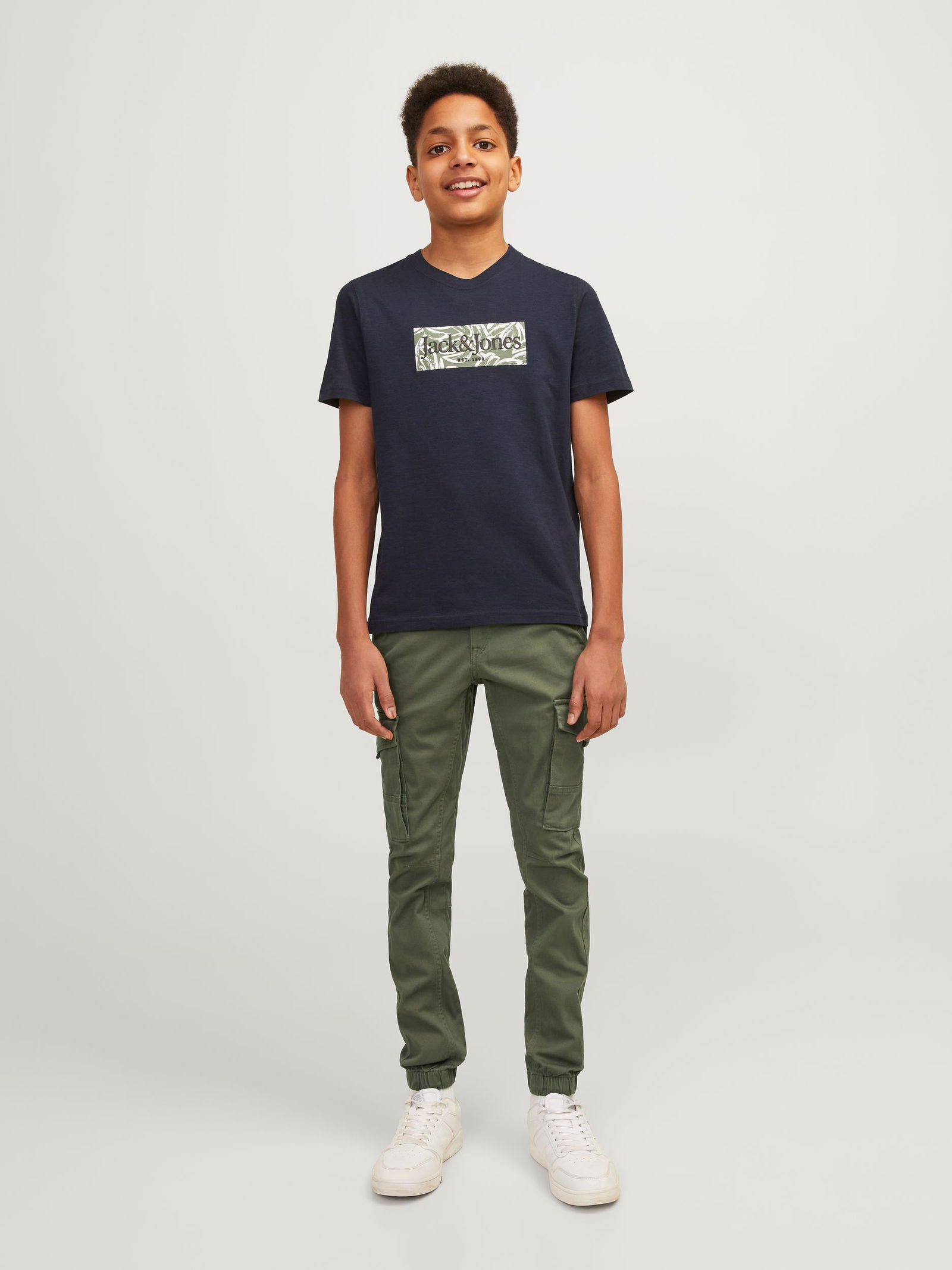 Jack&Jones |  JPSTPAUL JJFLAKE AKM 542 OLIVE NOOS JNR | 140 | olive night